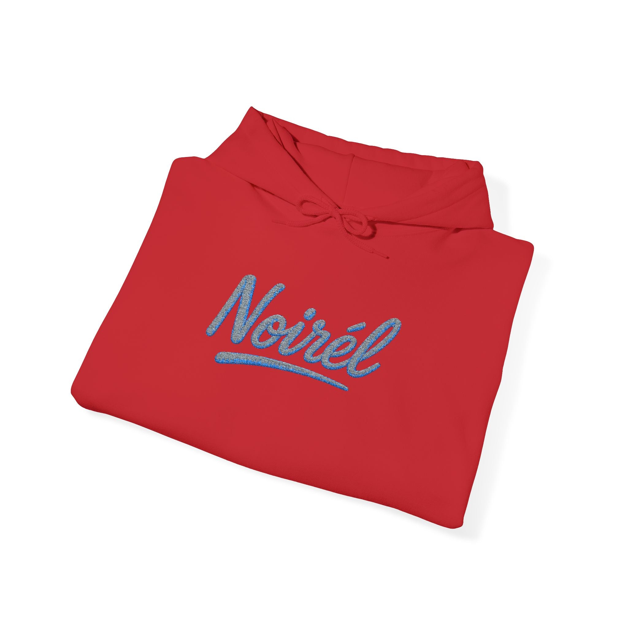 NOIRÉL Script Hoodie – Hellblau gesticktes Logo