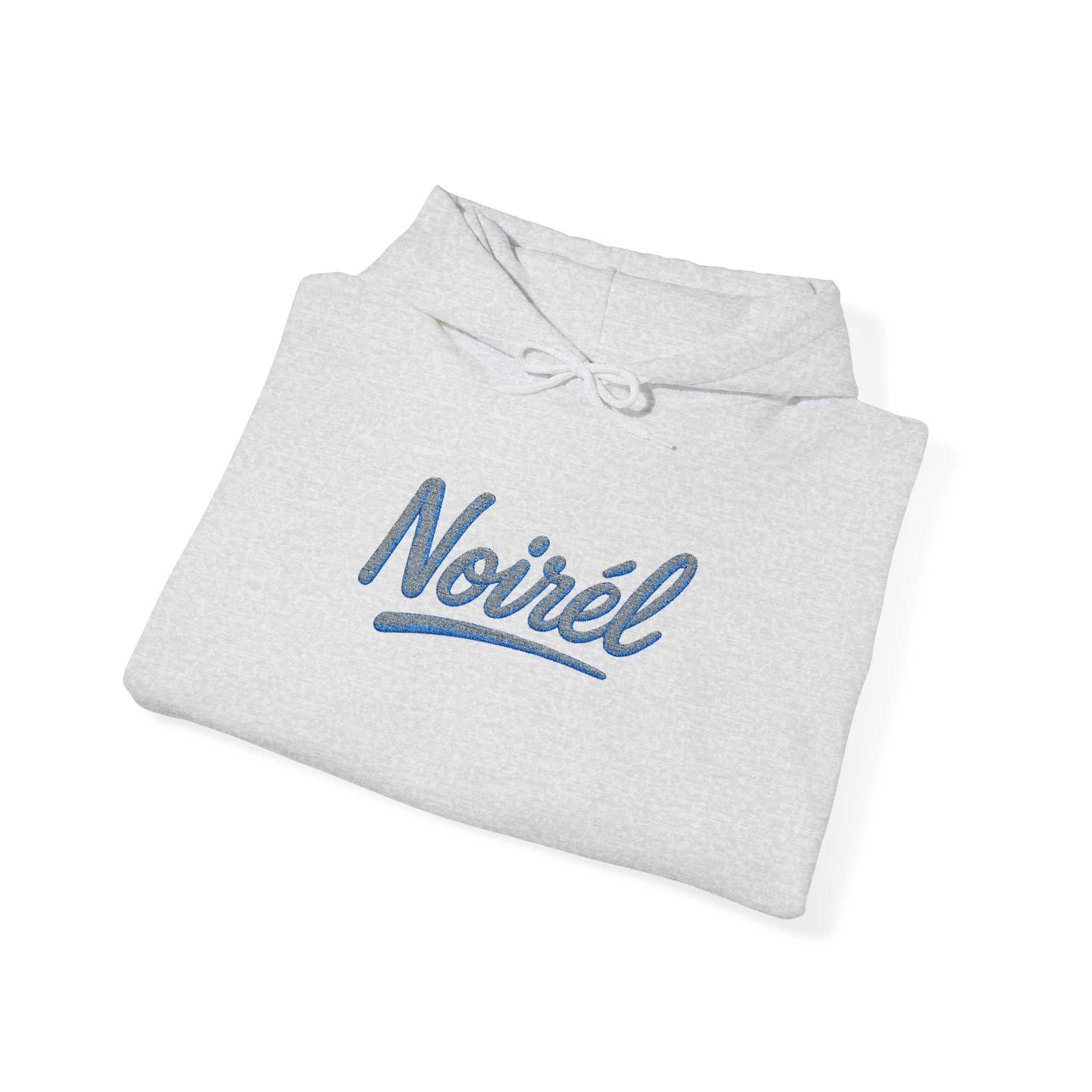NOIRÉL Script Hoodie – Hellblau gesticktes Logo