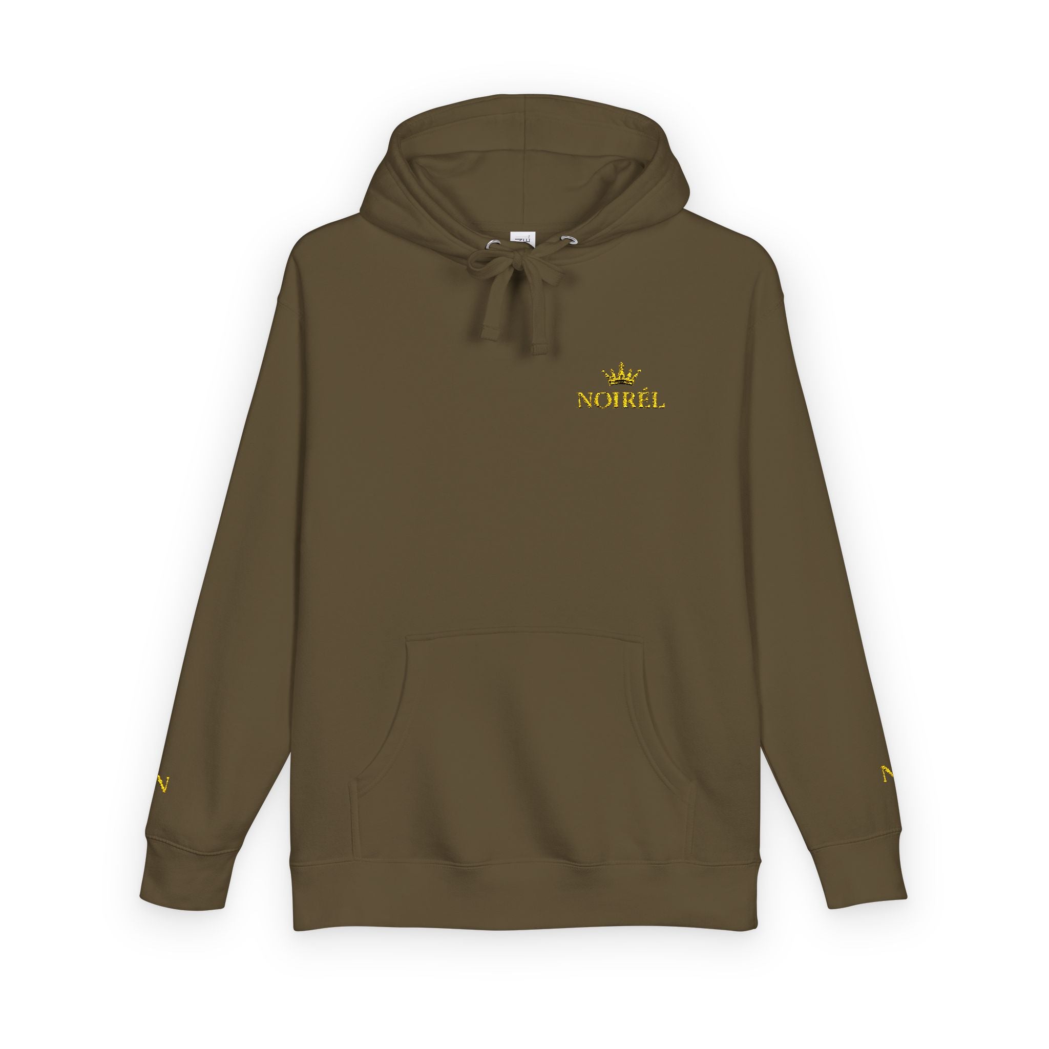 NOIRÉL Crown Royalty Hoodie – Black Fleece mit Gold Crest