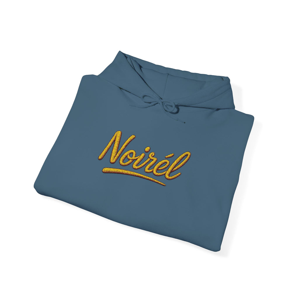 NOIRÉL Script Hoodie – Gold gesticktes Logo