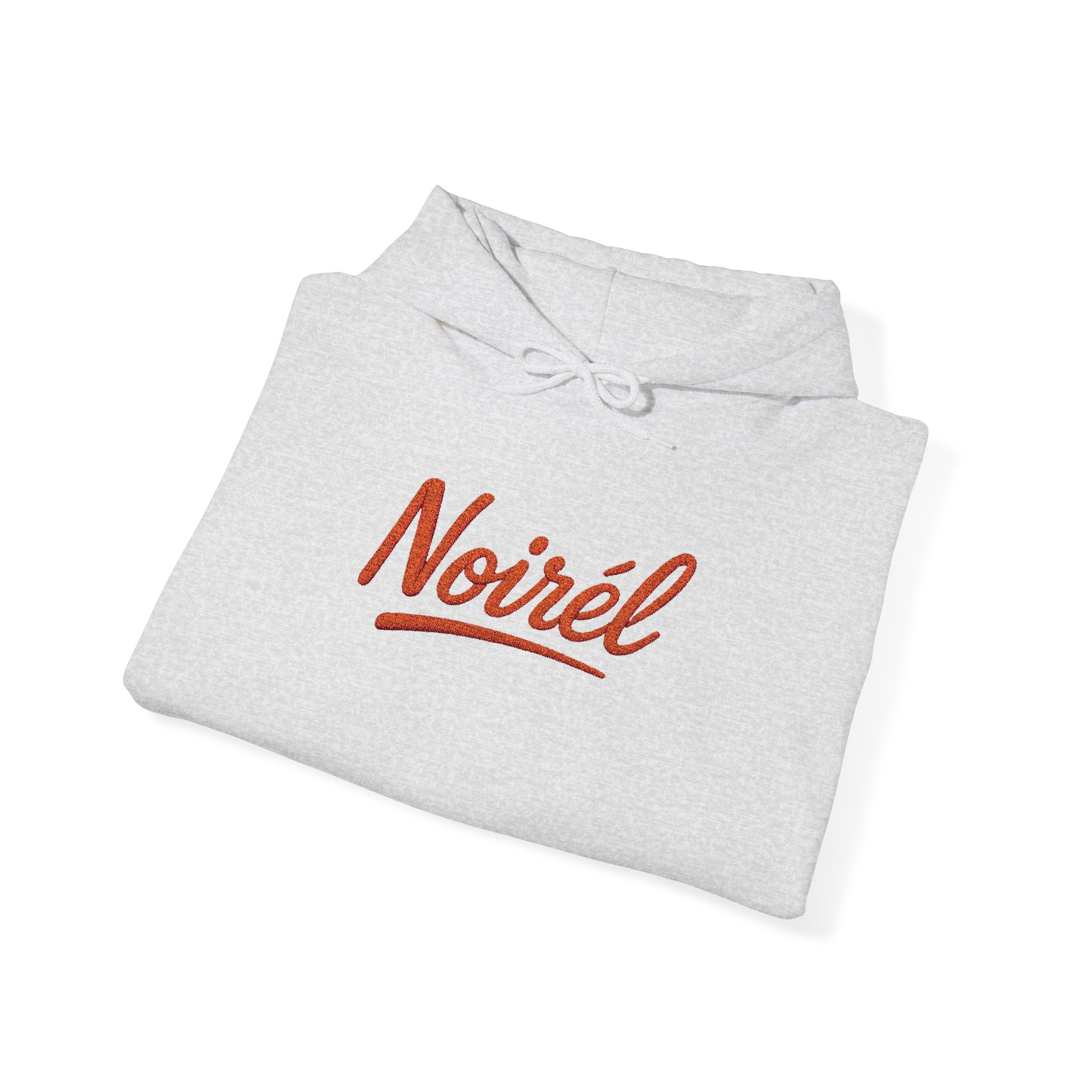 NOIRÉL Script Hoodie – Orange gesticktes Logo