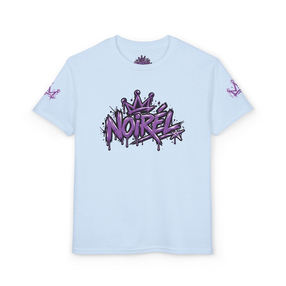 Noirel Kinder T-Shirt – Purple Crown Graffiti Tee