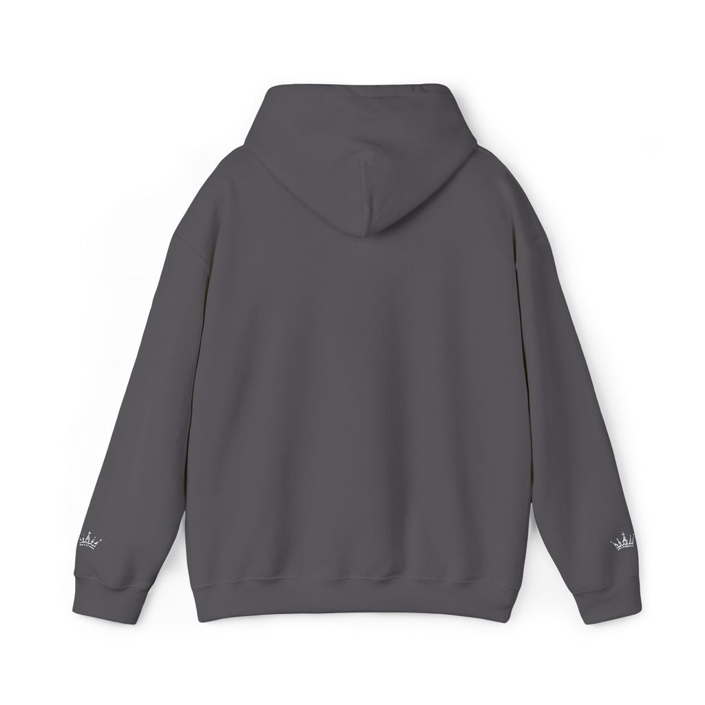 NOIRÉL Script Hoodie – Weiß gesticktes Logo