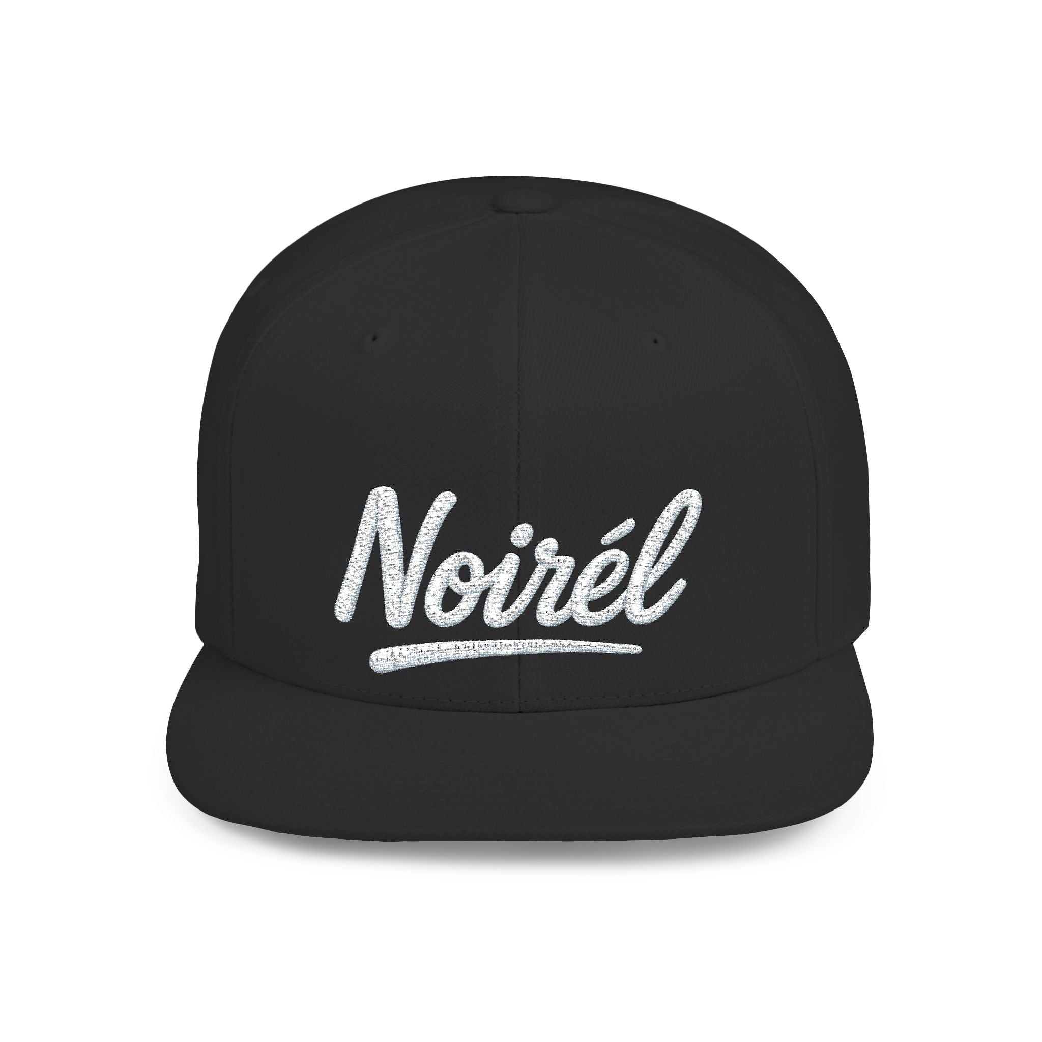 Snapback Hat — 'Nohel' Script Flat-Bill Baseball Cap