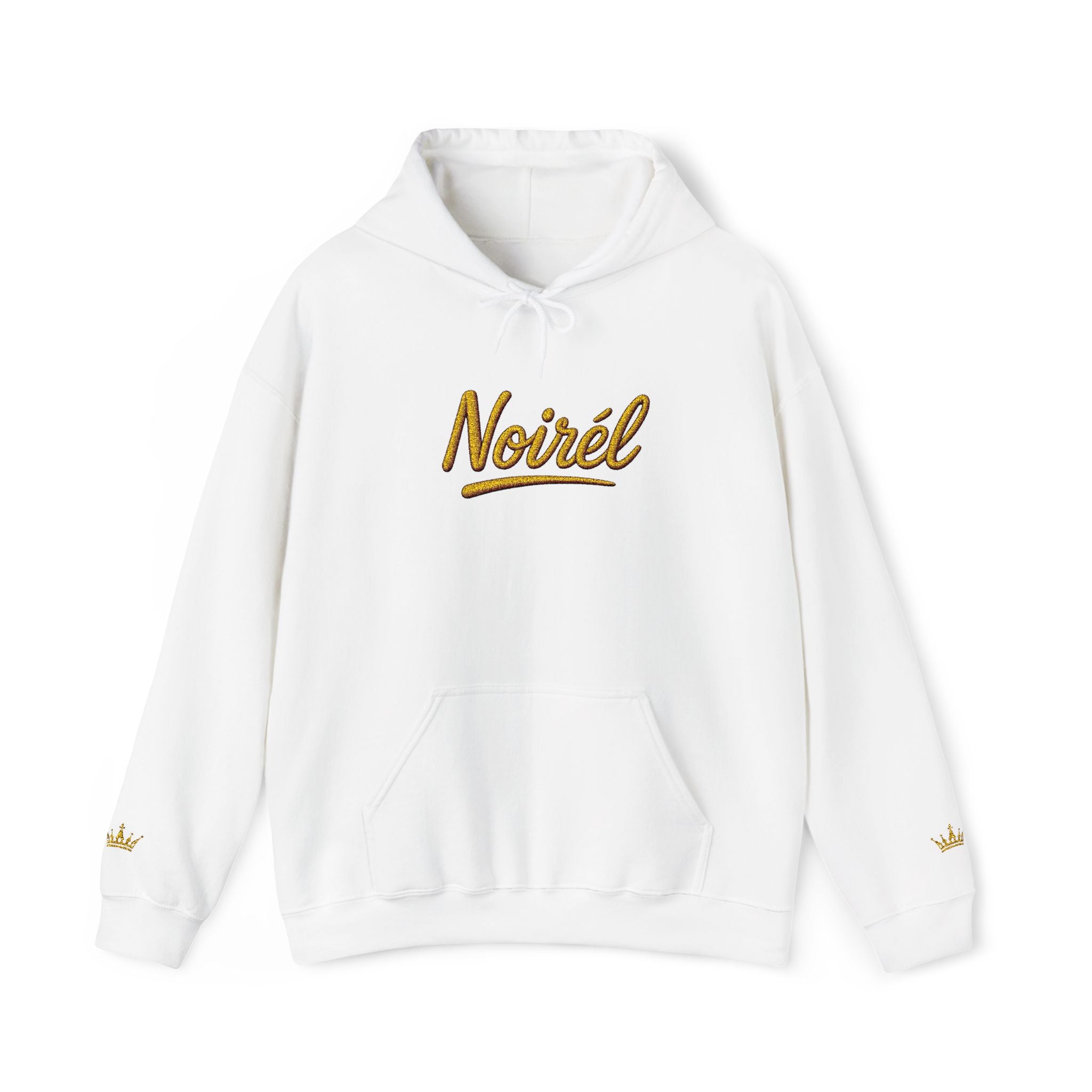 NOIRÉL Script Hoodie – Gold gesticktes Logo