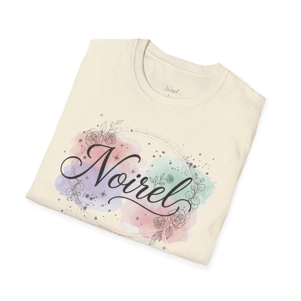 Noirel Watercolor Script T-Shirt — Feminine Name Graphic Tee 