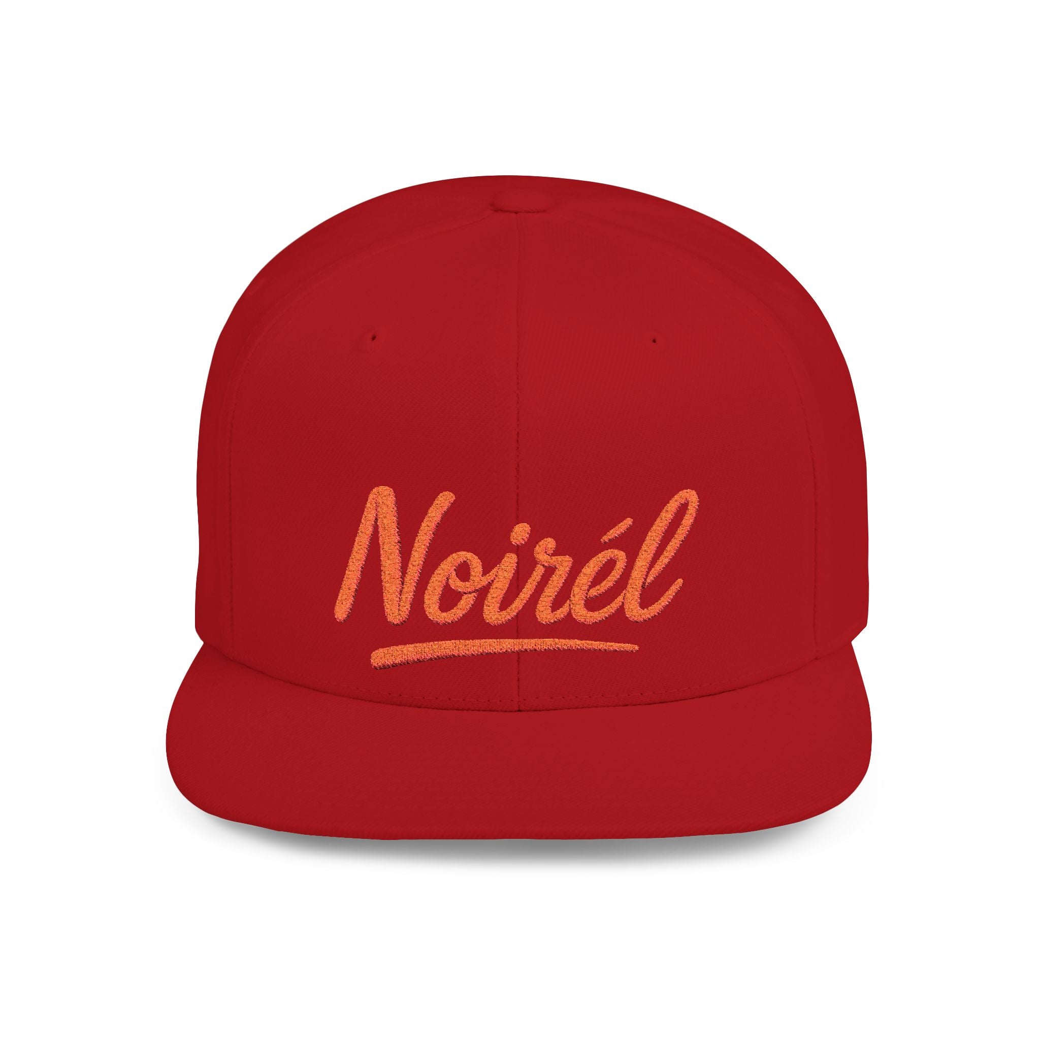 Snapback Hat — Noirél Embroidered Flat Bill Cap