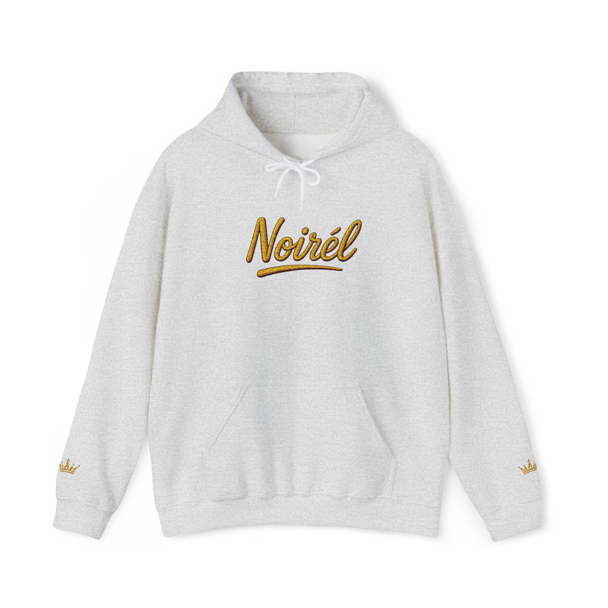 NOIRÉL Script Hoodie – Gold gesticktes Logo