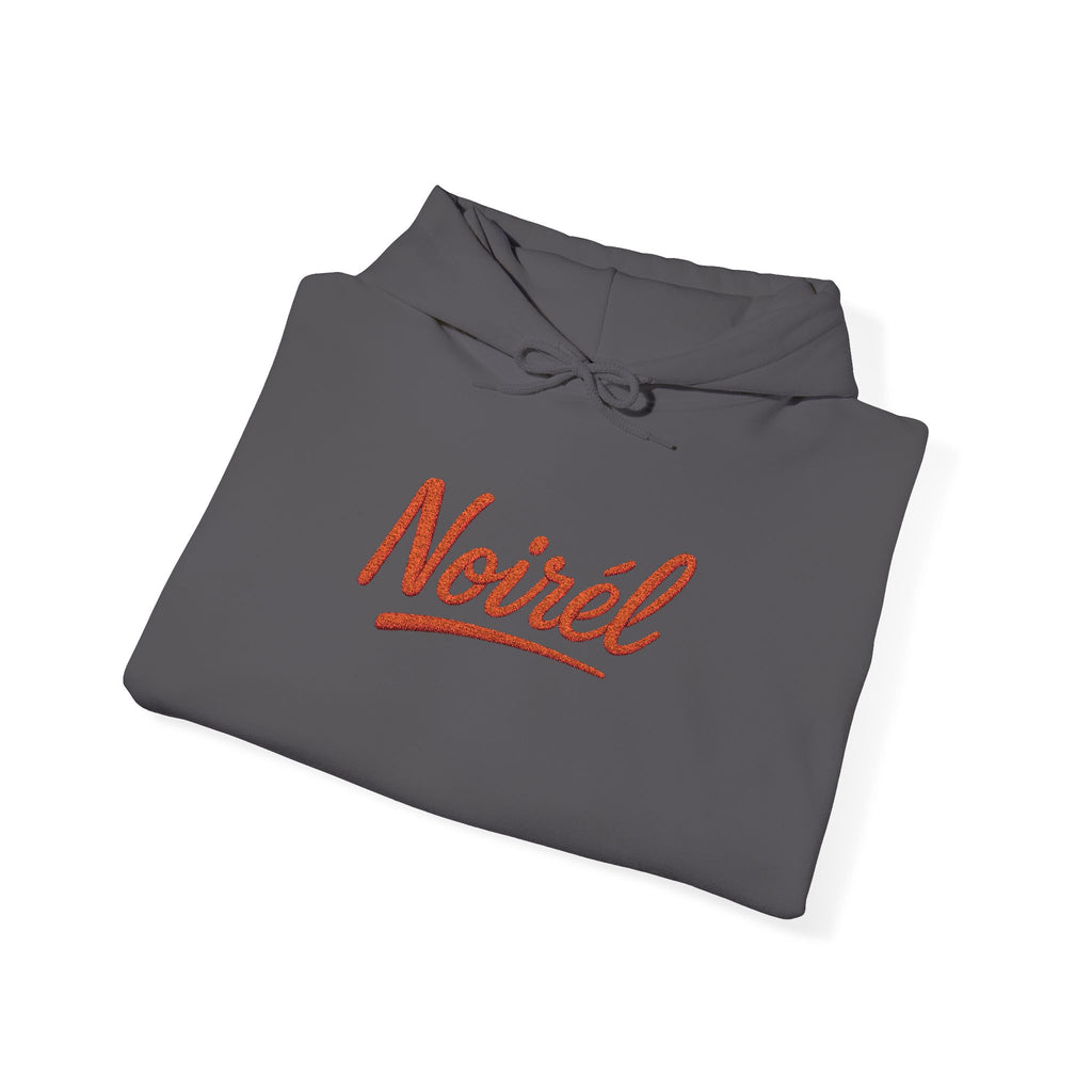NOIRÉL Script Hoodie – Orange gesticktes Logo