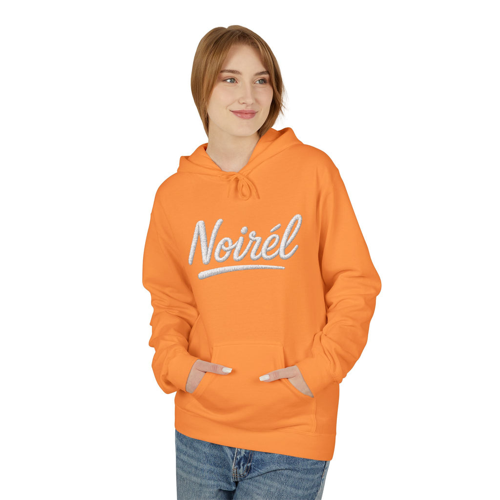 NOIREL Hoodie – white Script Print