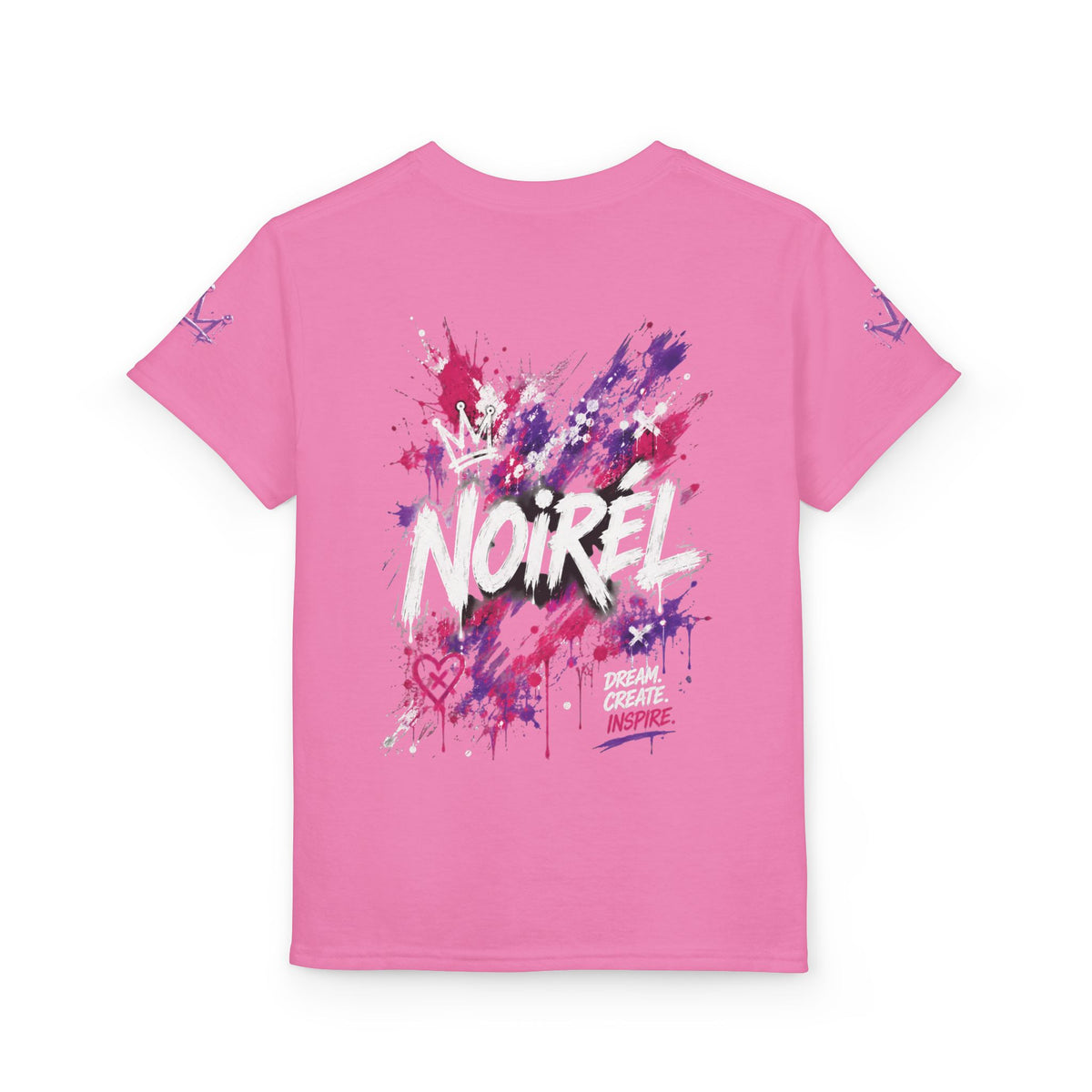 Noirel Kinder T-Shirt – Purple Crown Graffiti Tee