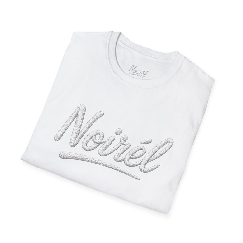 NOIRÉL T-Shirt – White Script Print
