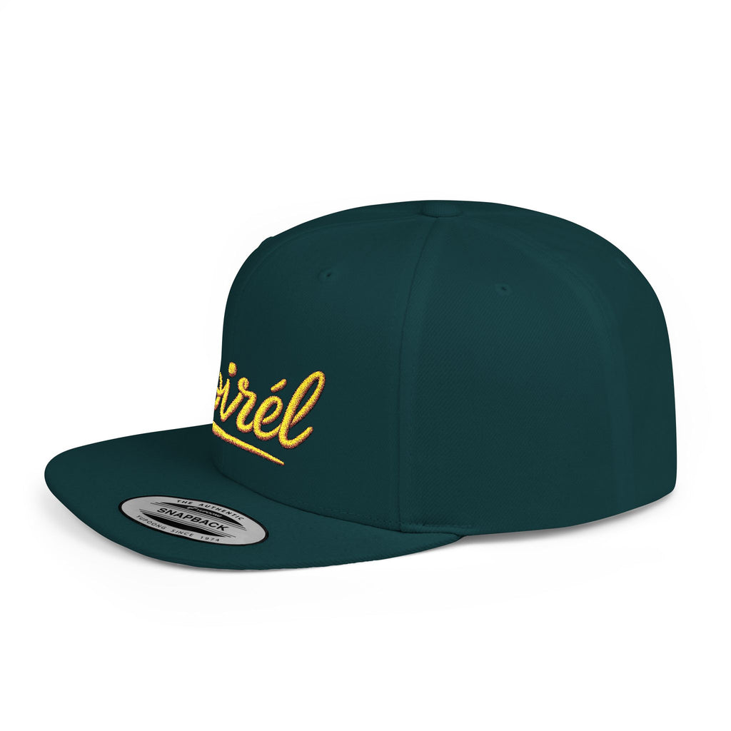 Snapback Hat — 'Noirél' Gold Script Embroidered Flat Bill Cap
