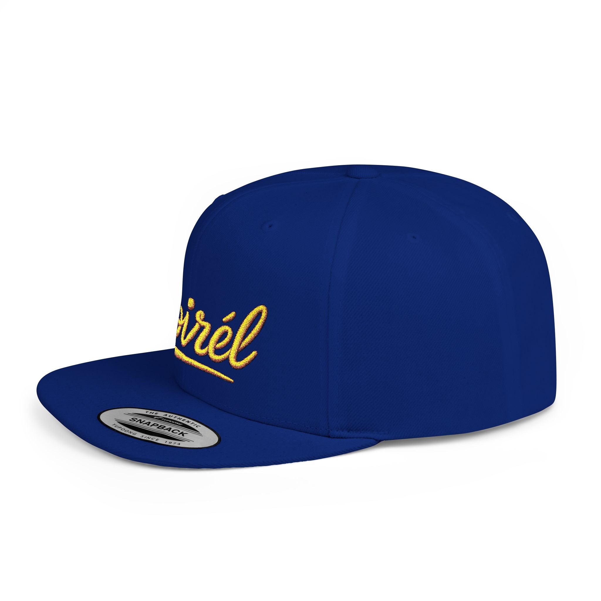 Snapback Hat — 'Noirél' Gold Script Embroidered Flat Bill Cap