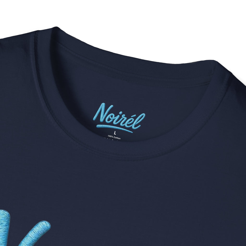 NOIRÉL T-Shirt – Light Blue Script Print
