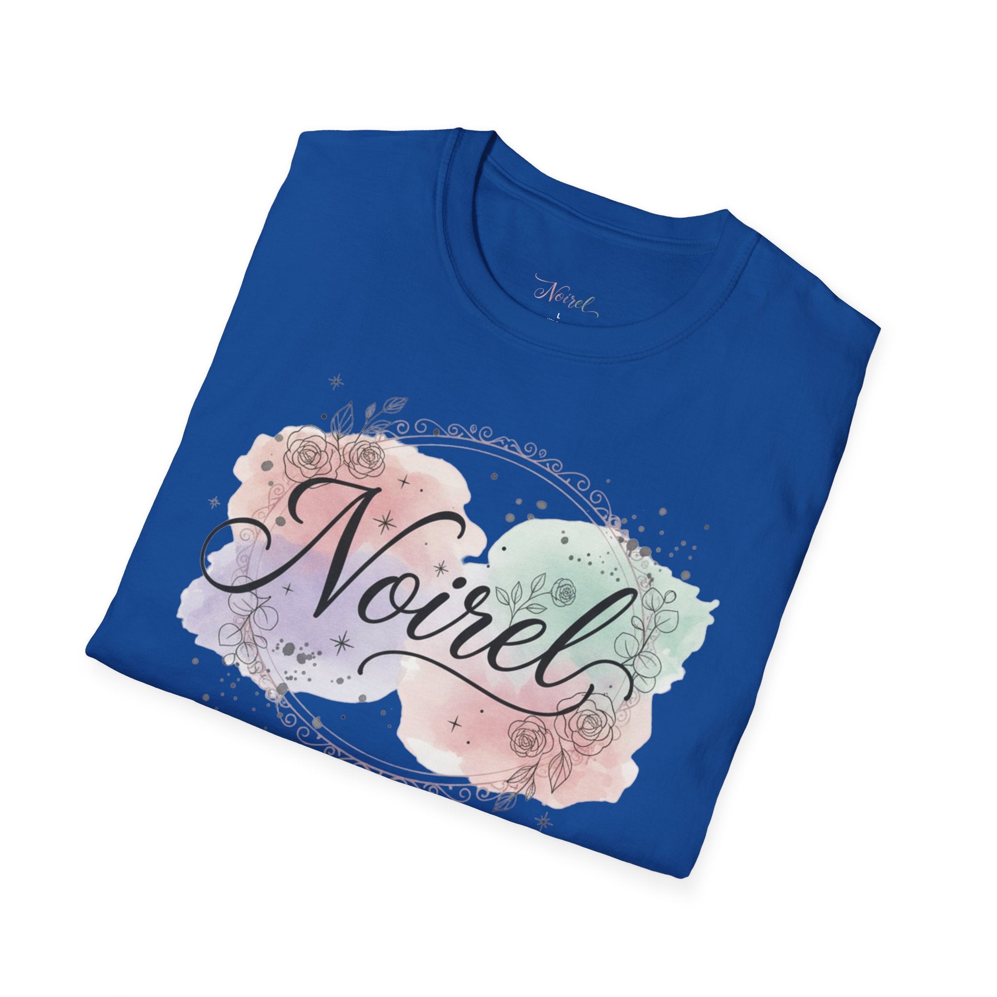 Noirel Watercolor Script T-Shirt — Feminine Name Graphic Tee 