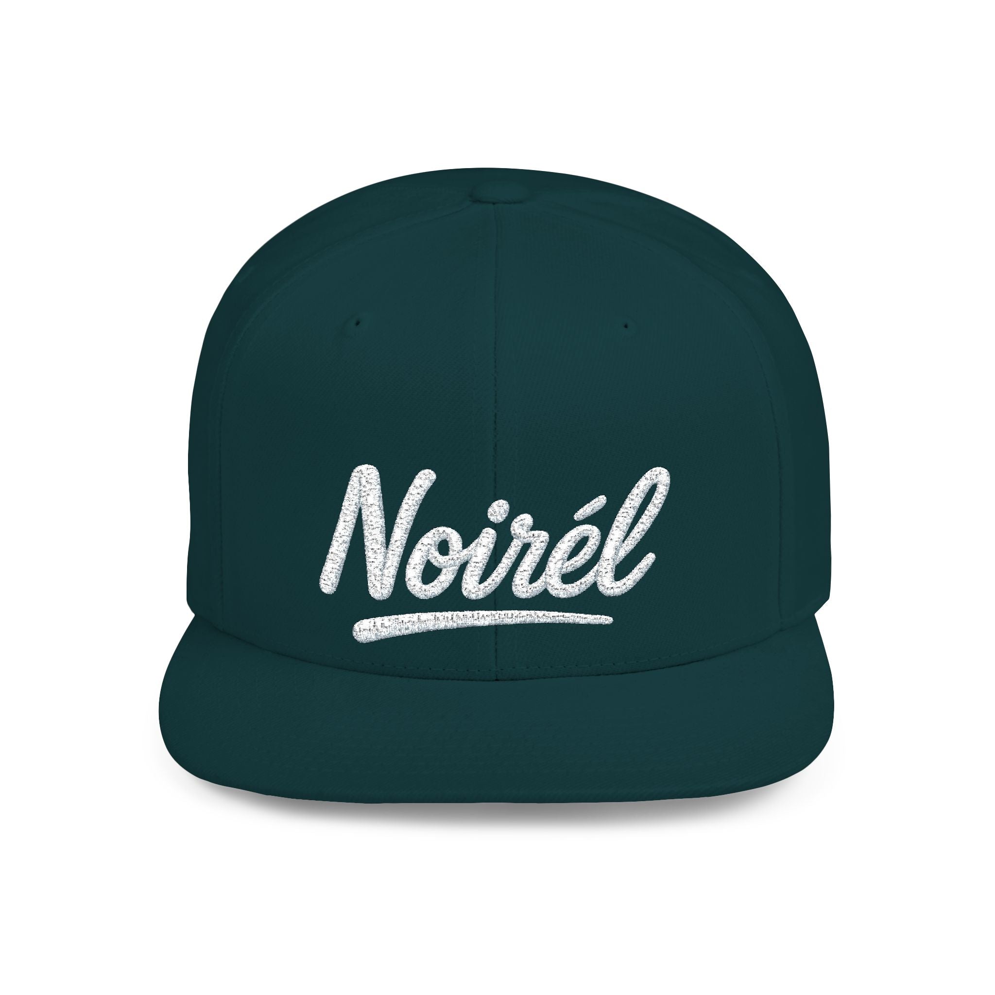 Snapback Hat — 'Nohel' Script Flat-Bill Baseball Cap