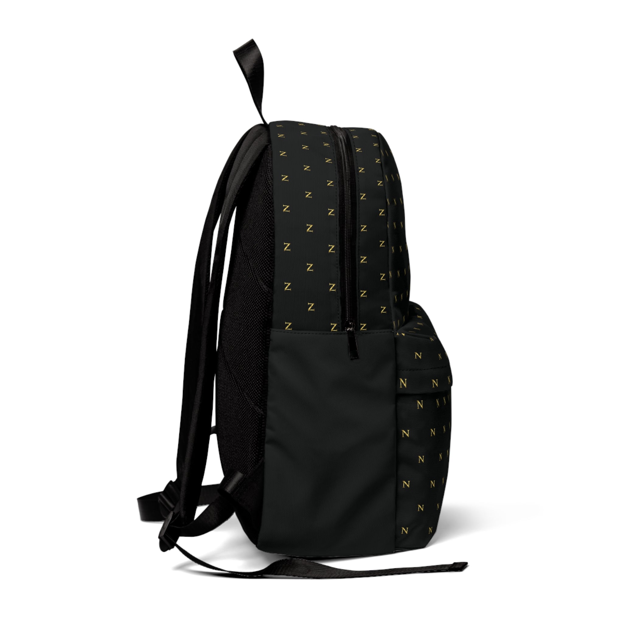 Noirel Monogram Backpack — Luxe Black & Gold Classic Backpack