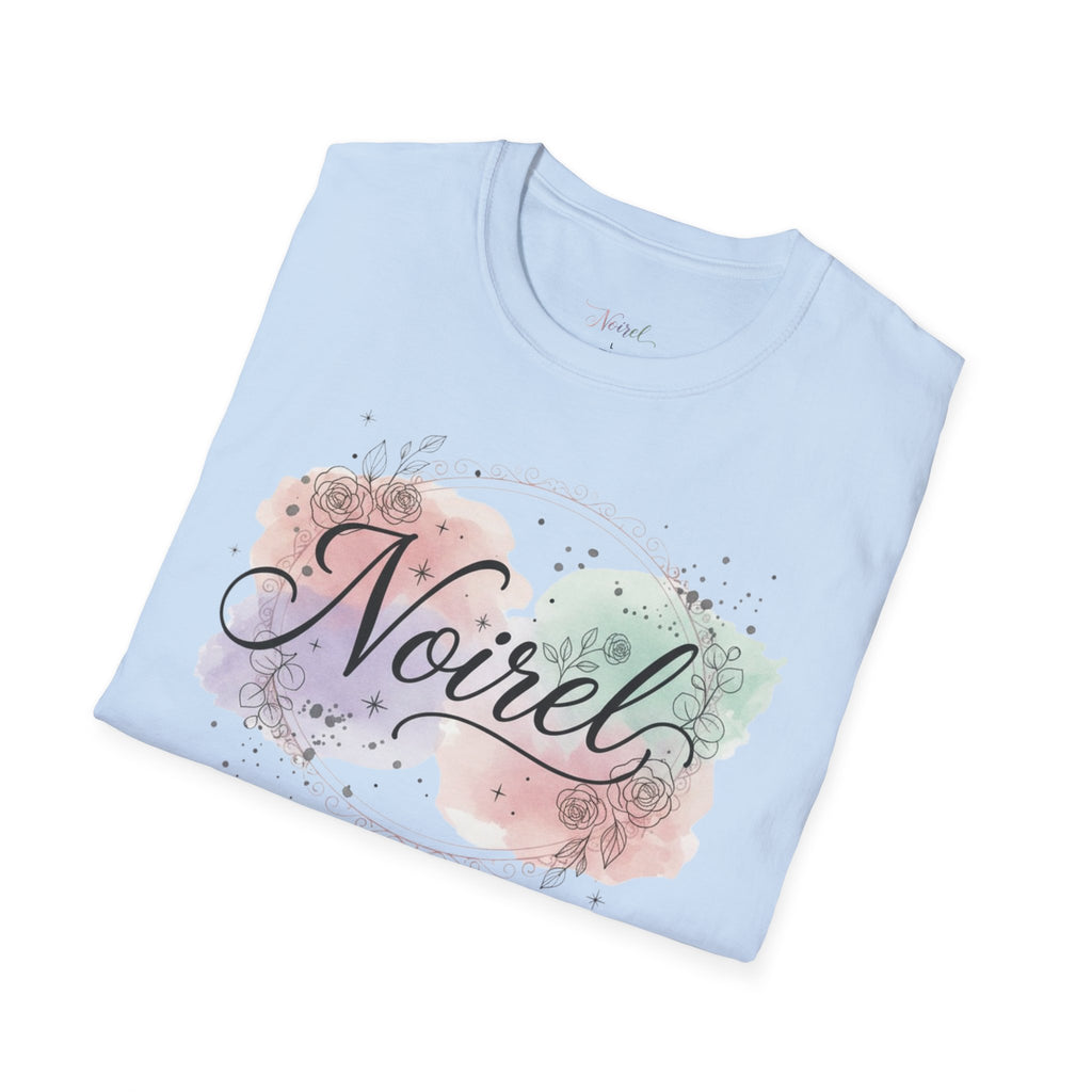 Noirel Watercolor Script T-Shirt — Feminine Name Graphic Tee 