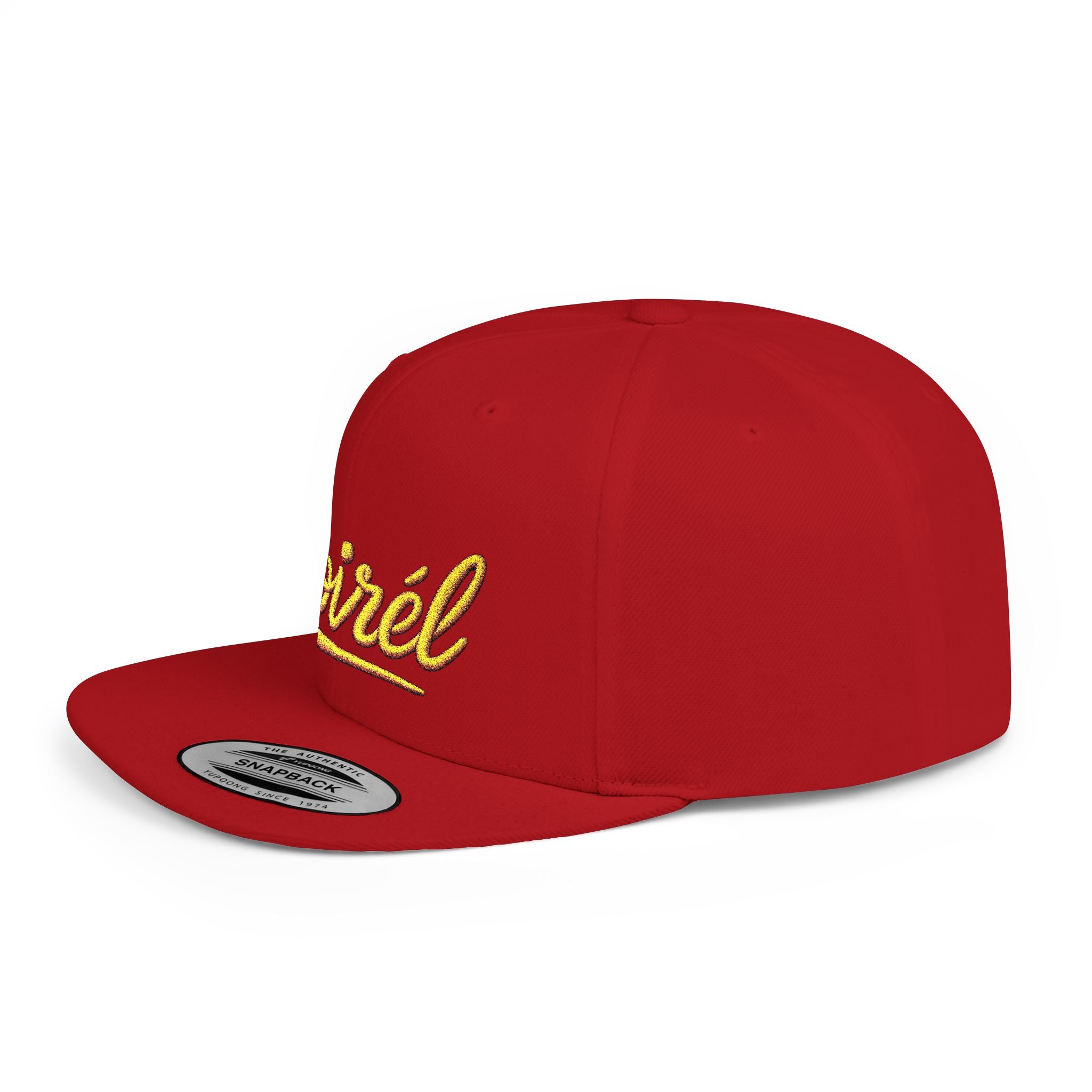 Snapback Hat — 'Noirél' Gold Script Embroidered Flat Bill Cap