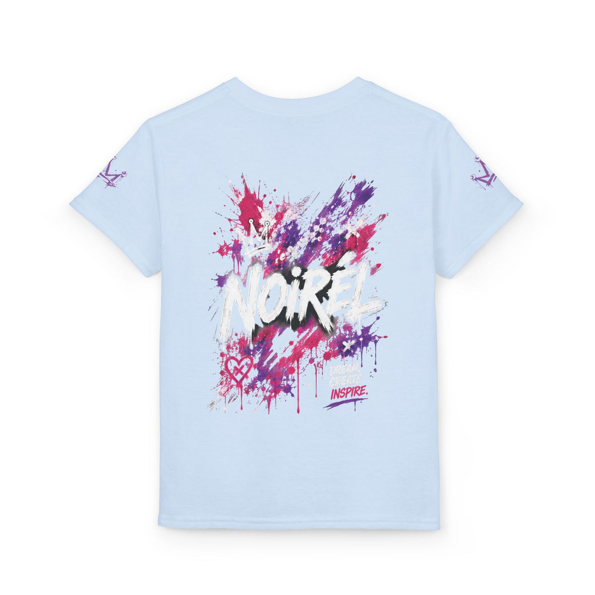Noirel Kinder T-Shirt – Purple Crown Graffiti Tee