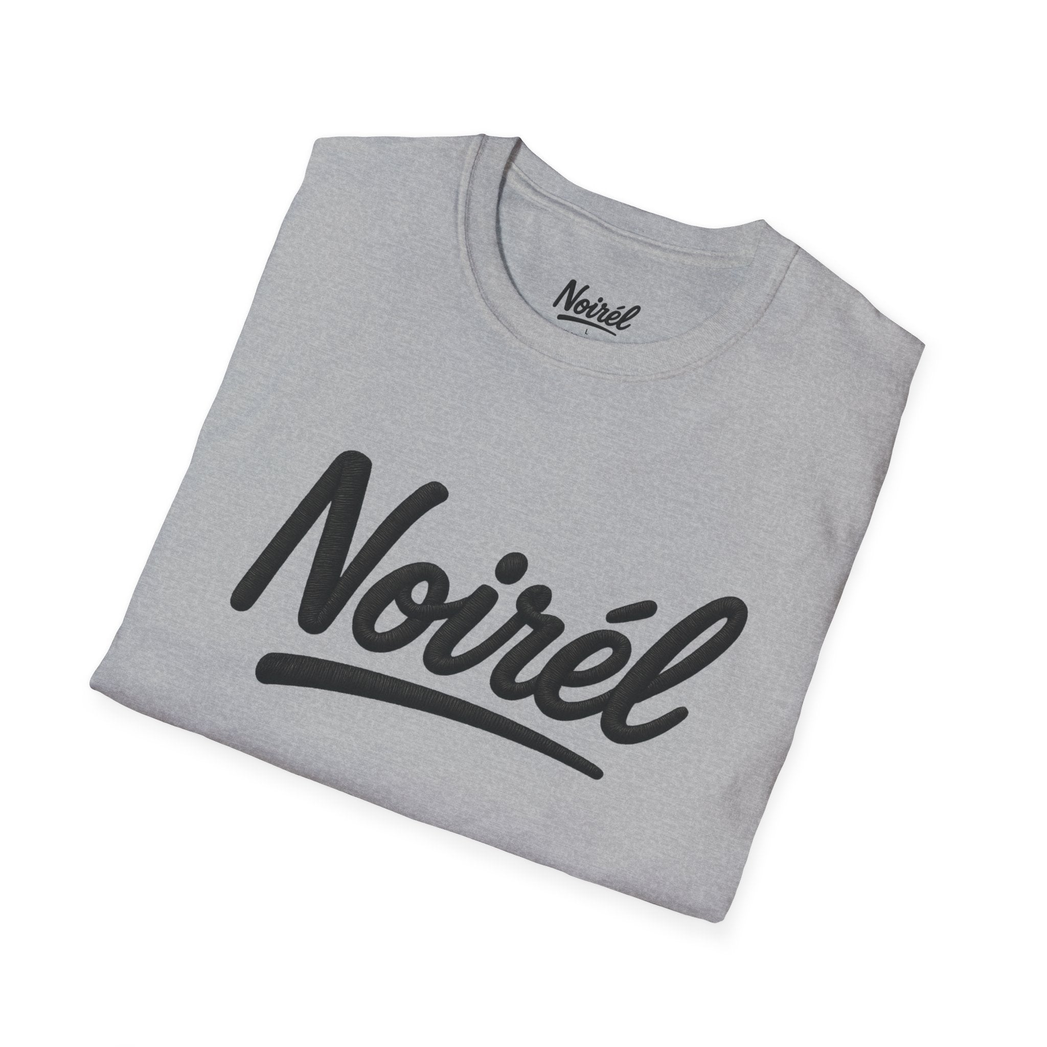 Noirél Script T-Shirt — Minimal Vintage Logo Tee