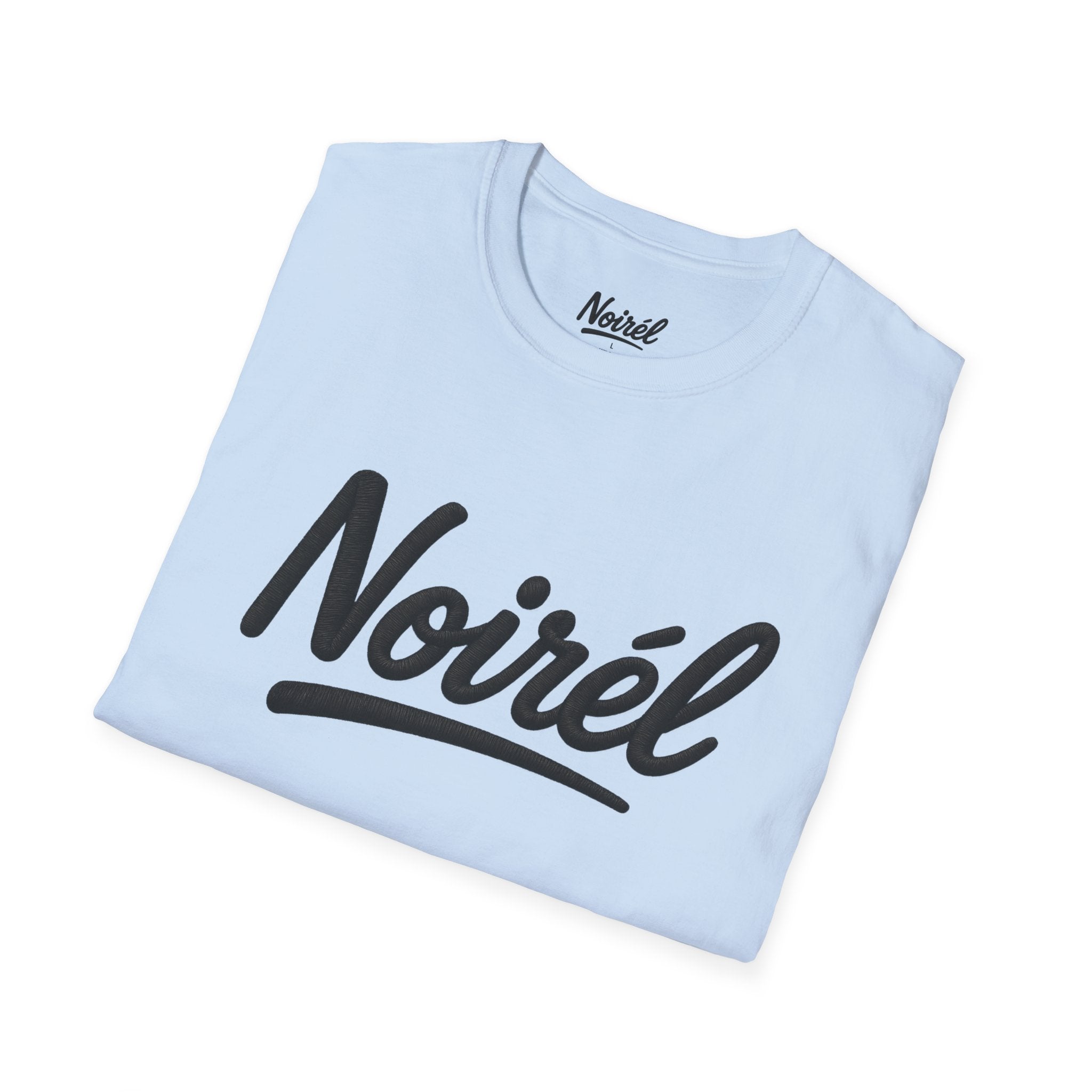 Noirél Script T-Shirt — Minimal Vintage Logo Tee