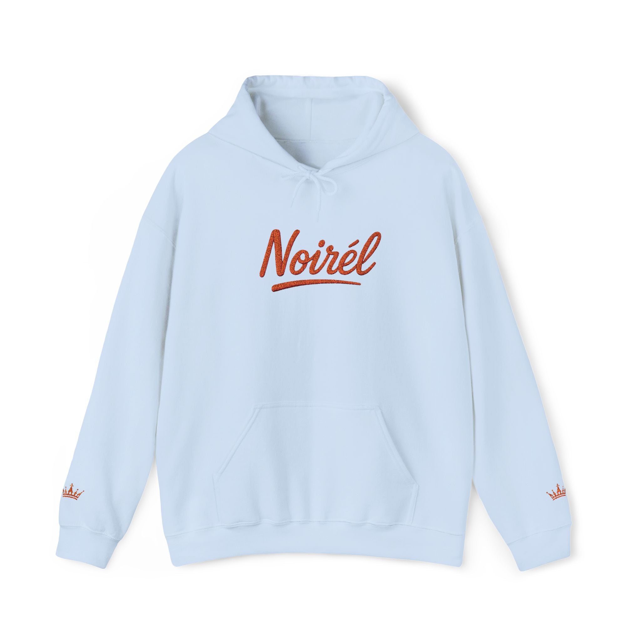 NOIRÉL Script Hoodie – Orange gesticktes Logo