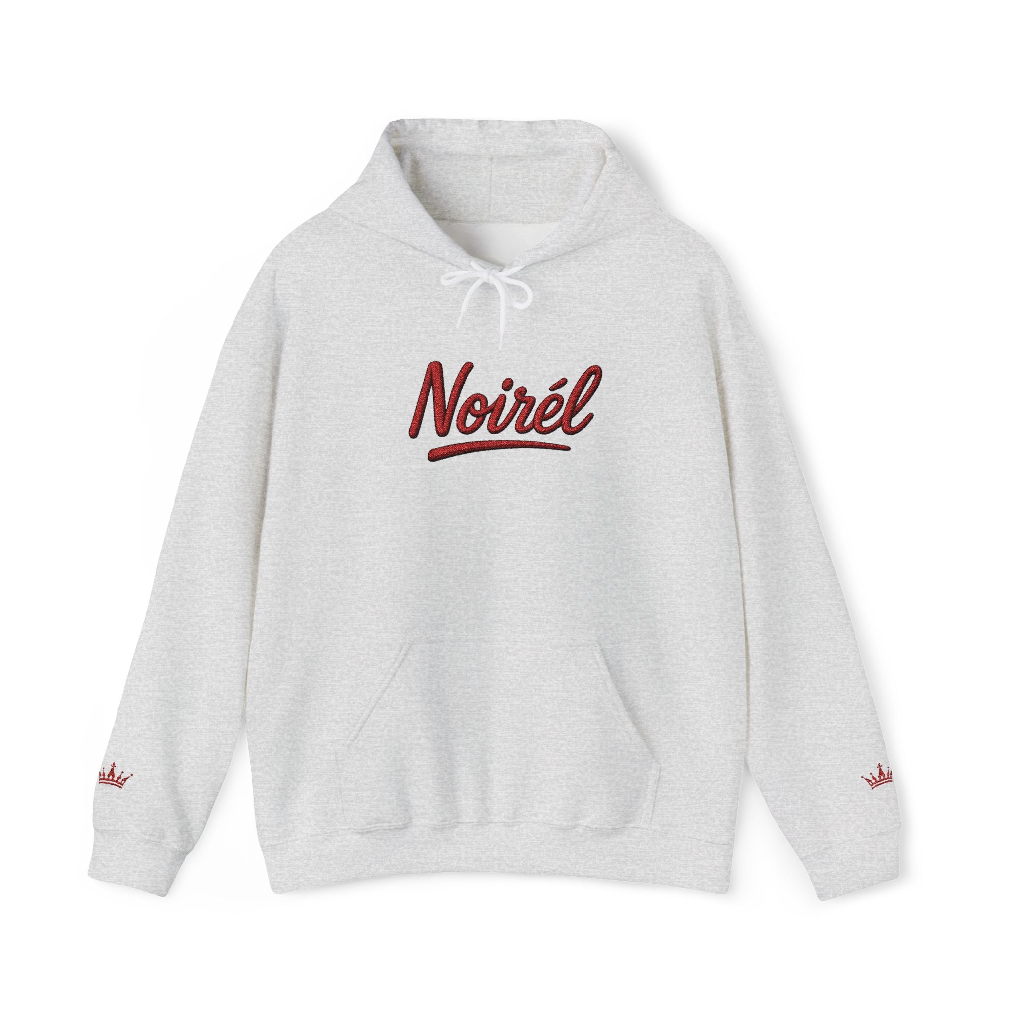 NOIRÉL Script Hoodie – Rot gesticktes Logo