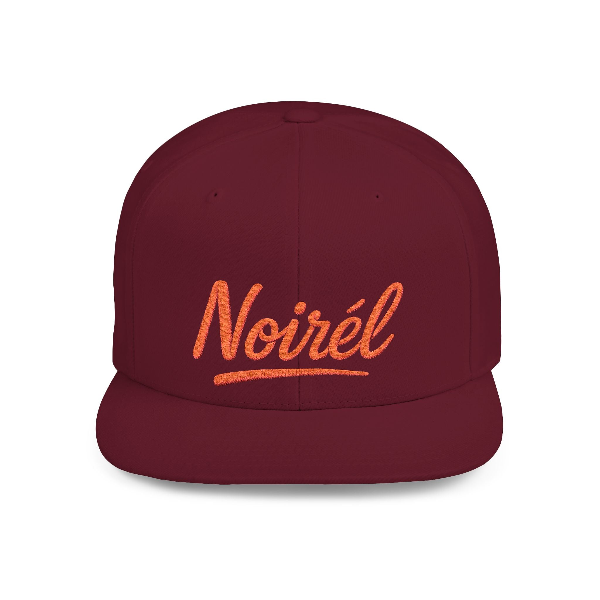 Snapback Hat — Noirél Embroidered Flat Bill Cap