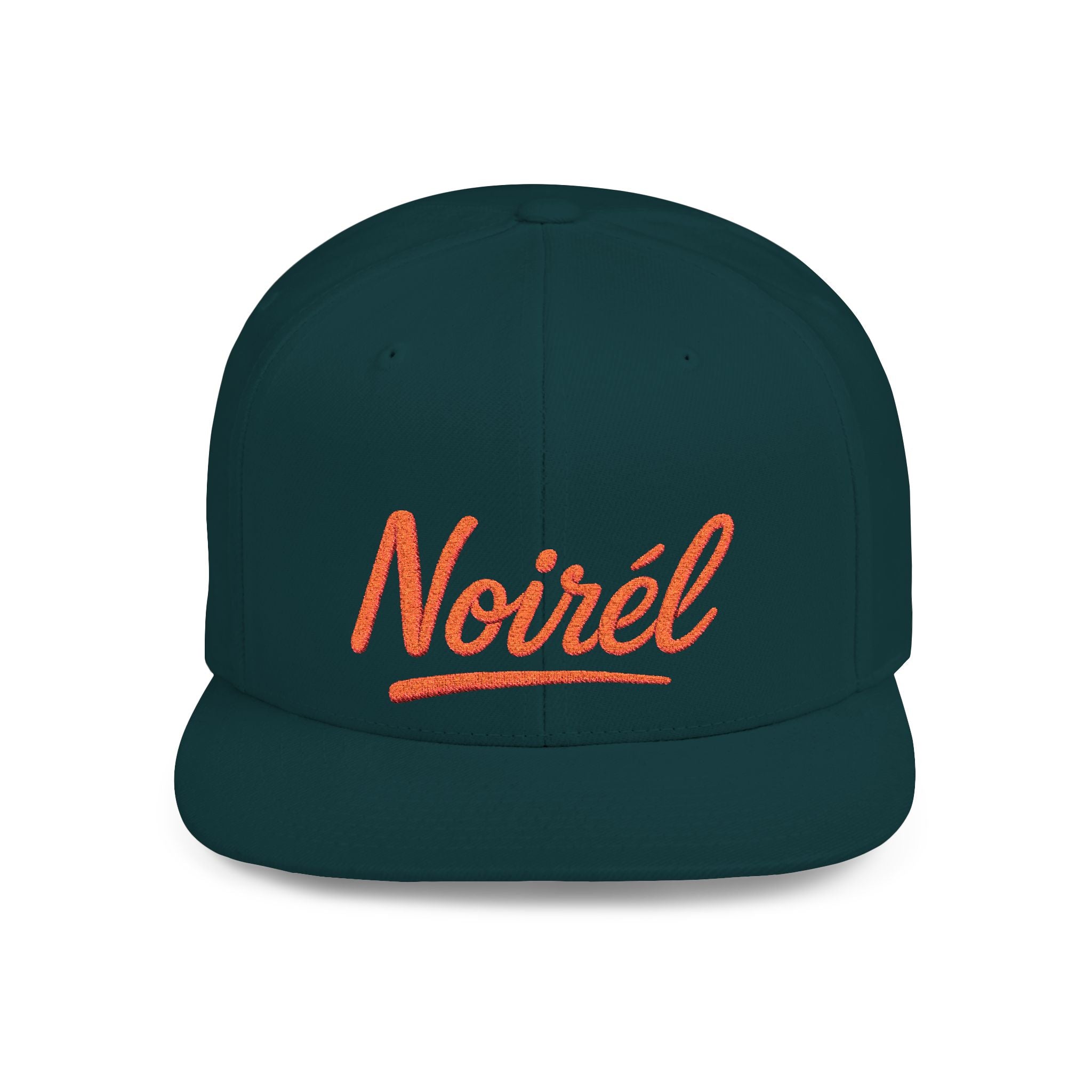 Snapback Hat — Noirél Embroidered Flat Bill Cap