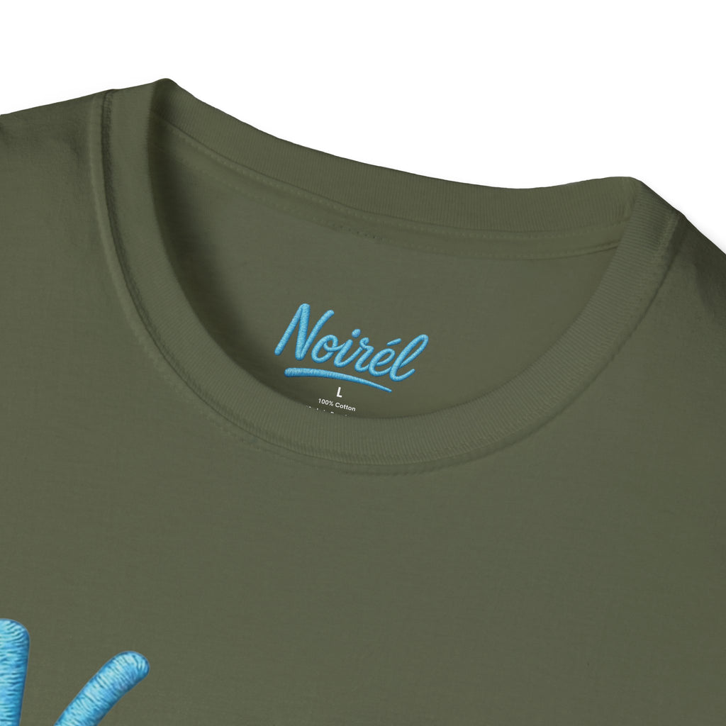 NOIRÉL T-Shirt – Light Blue Script Print