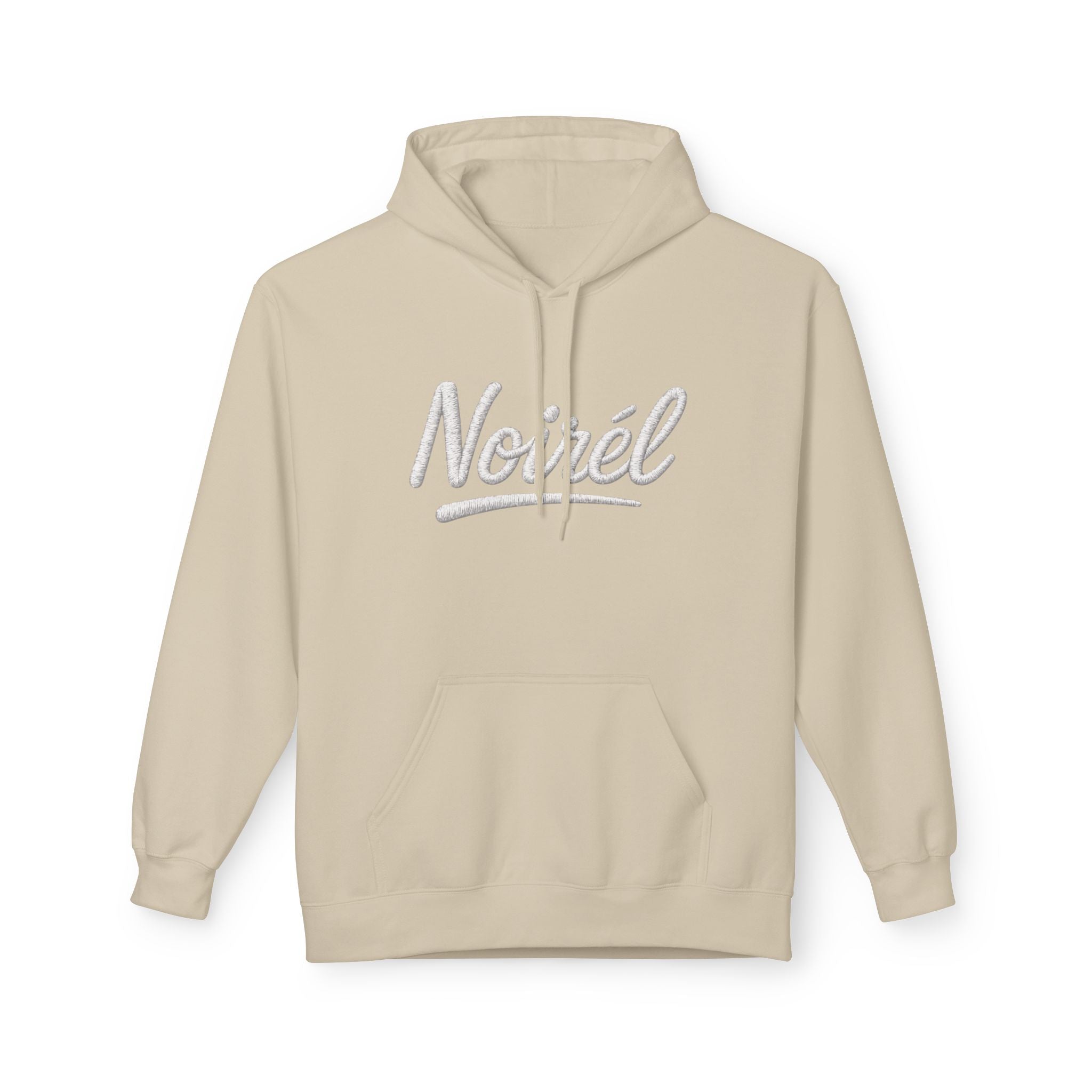 NOIREL Hoodie – white Script Print