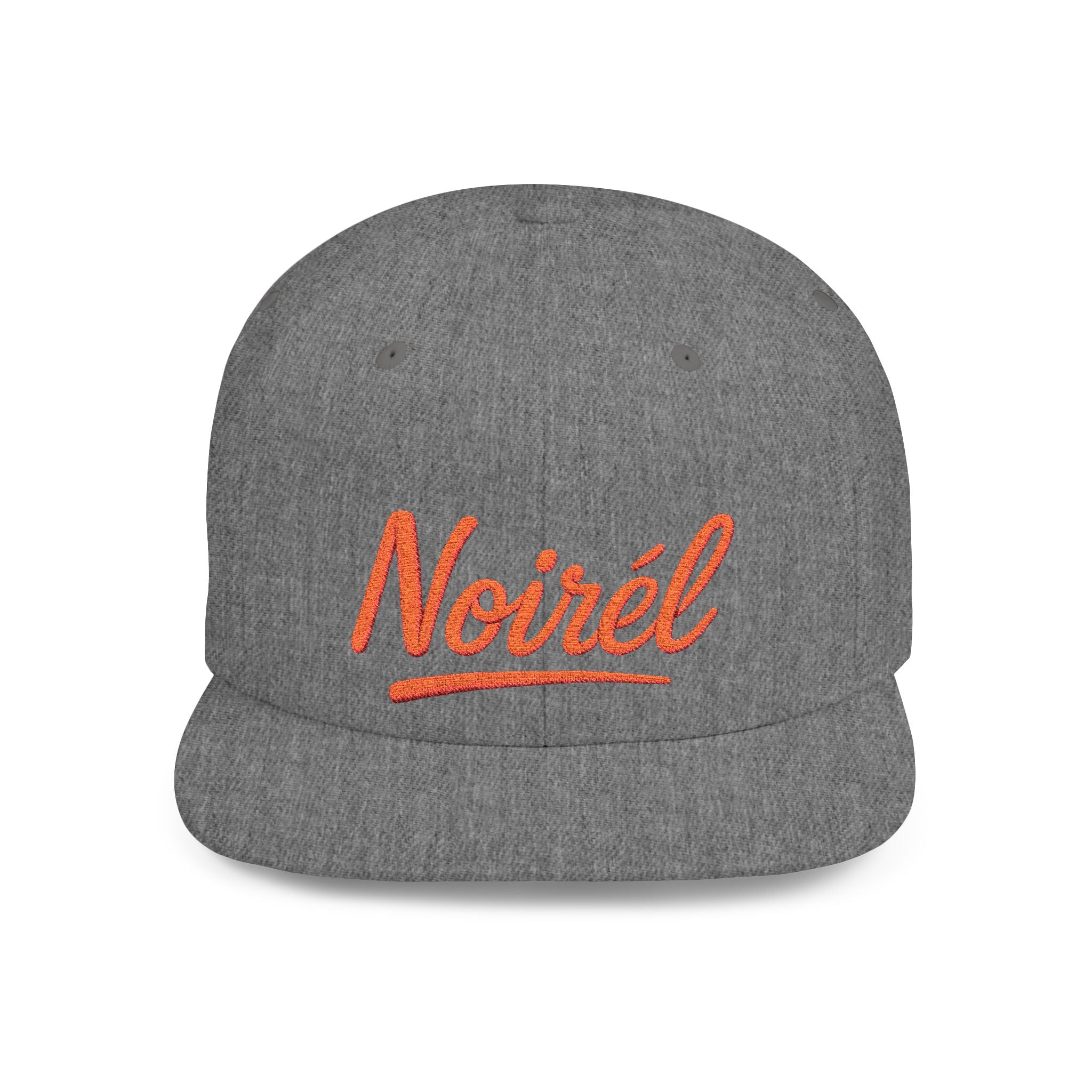 Snapback Hat — Noirél Embroidered Flat Bill Cap