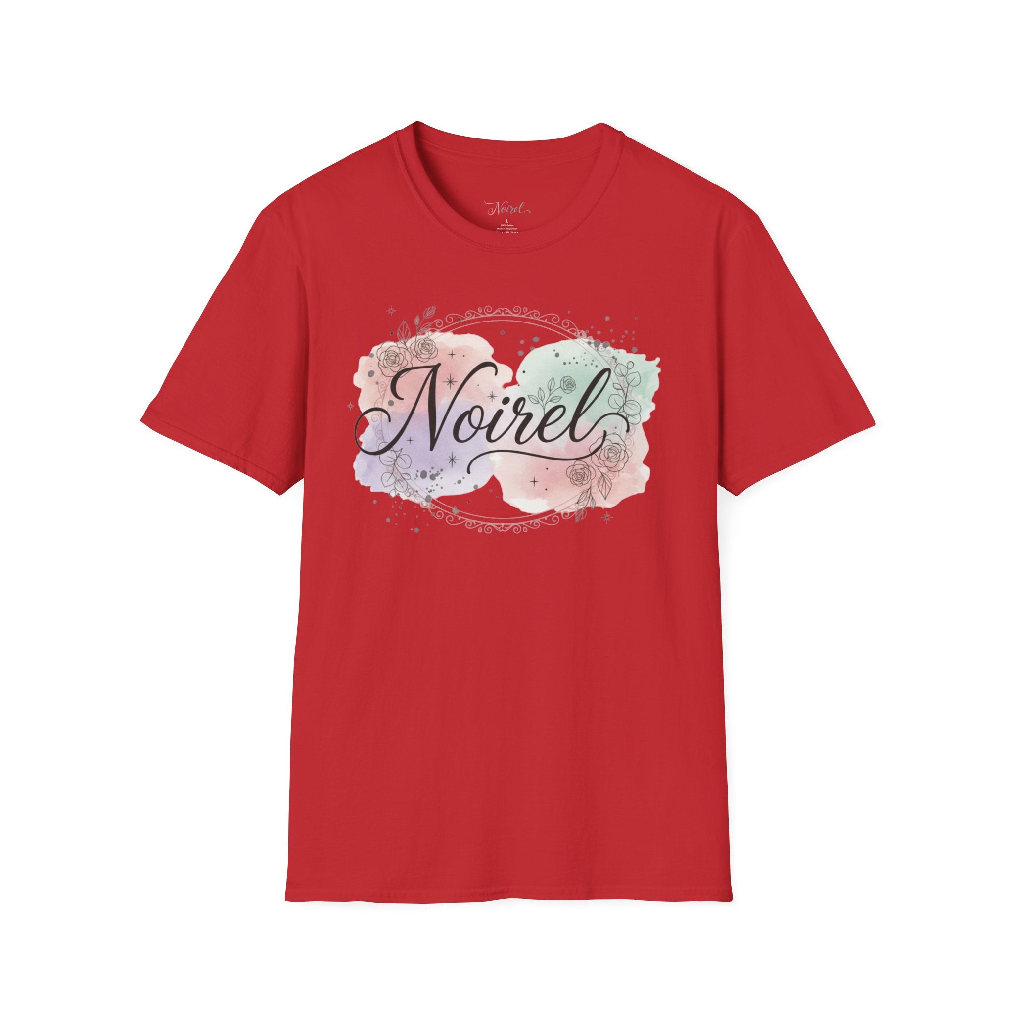 Noirel Watercolor Script T-Shirt — Feminine Name Graphic Tee 