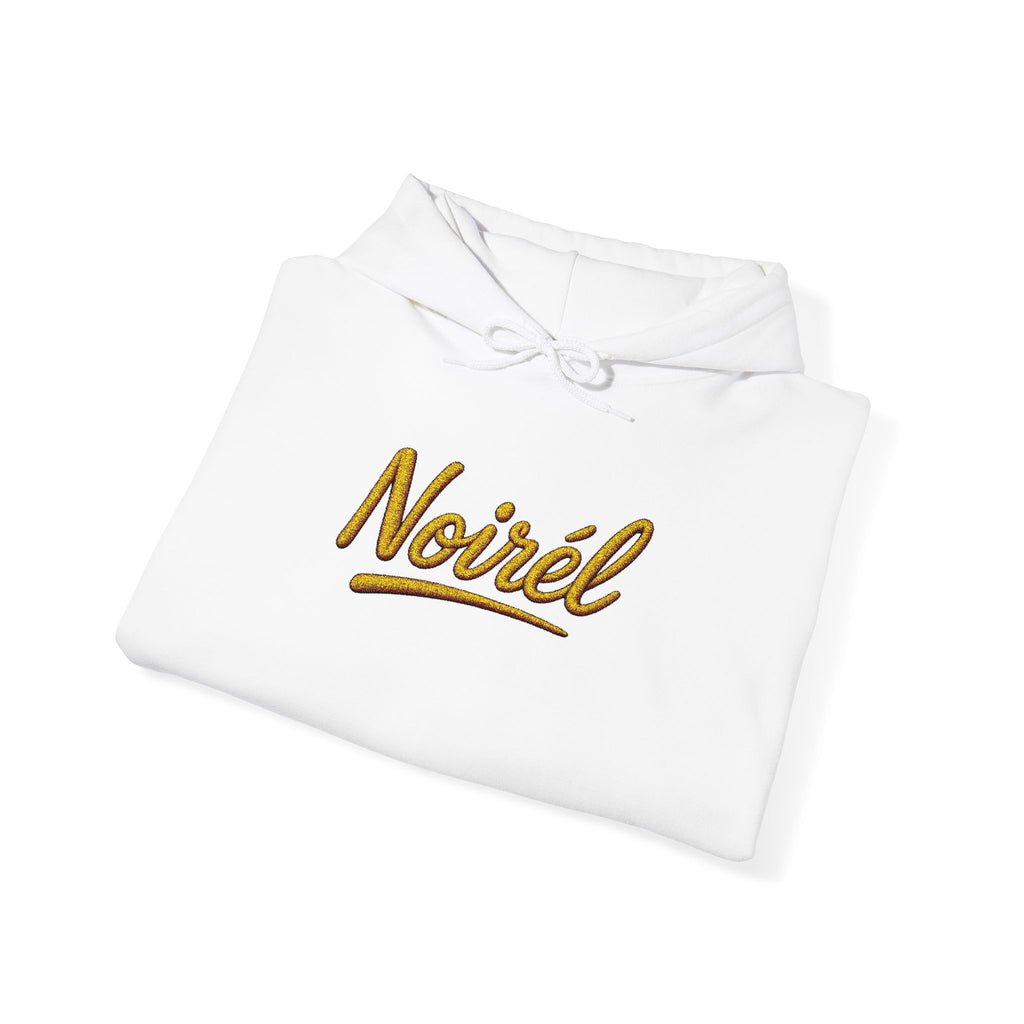 NOIRÉL Script Hoodie – Gold gesticktes Logo