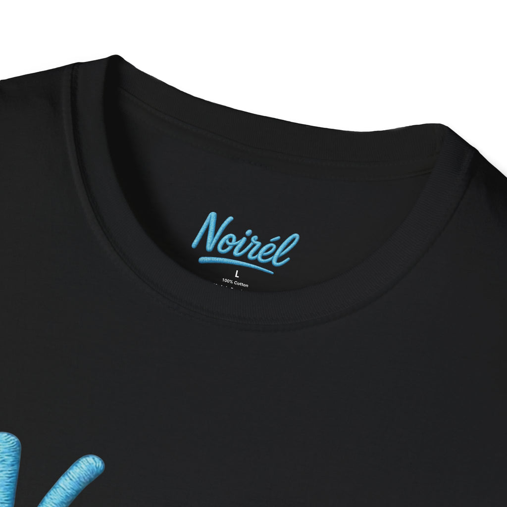 NOIRÉL T-Shirt – Light Blue Script Print