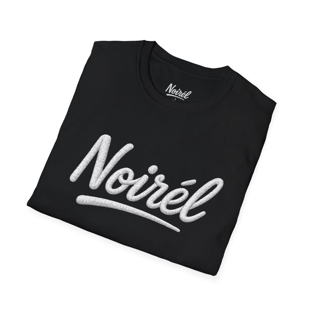 NOIRÉL T-Shirt – White Script Print