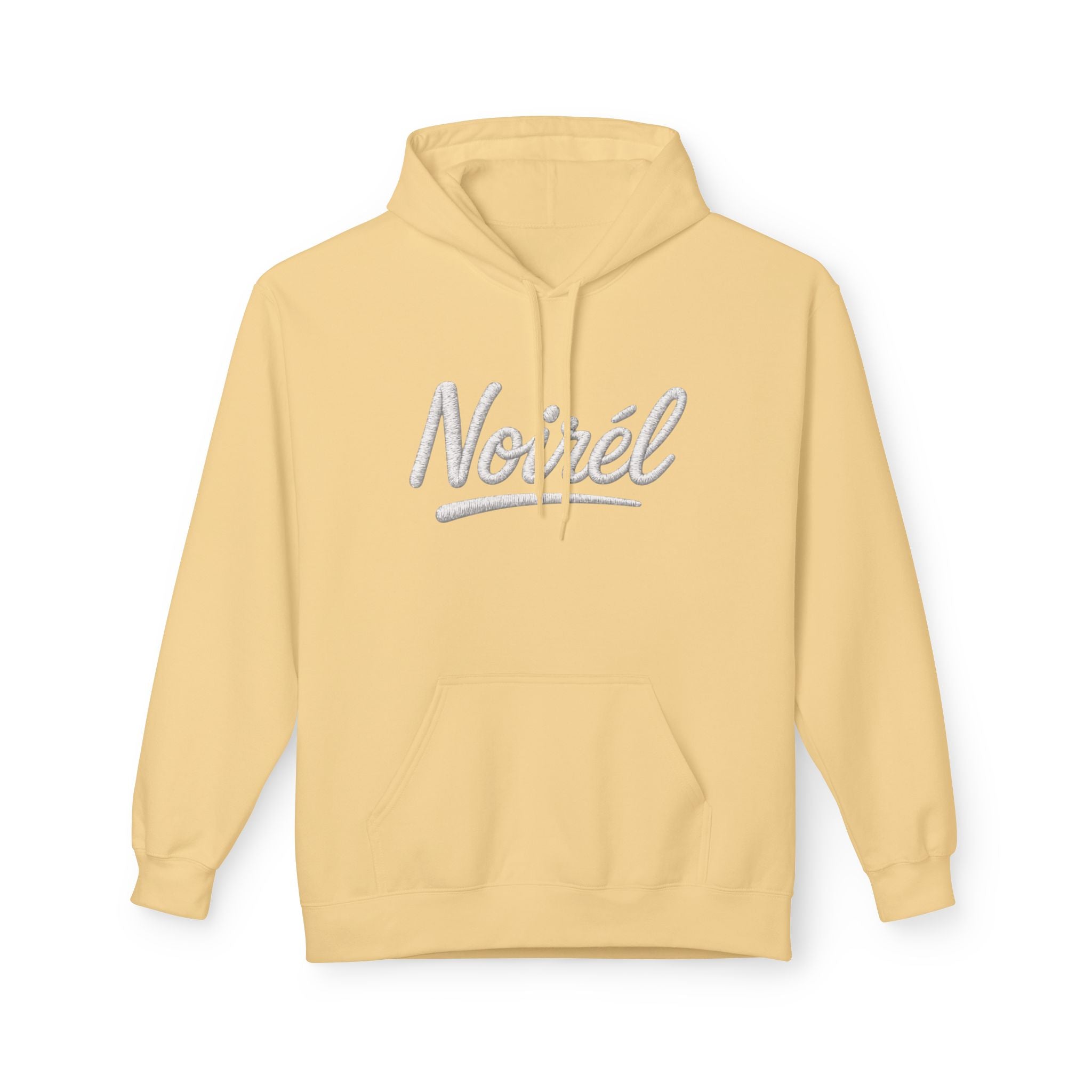 NOIREL Hoodie – white Script Print