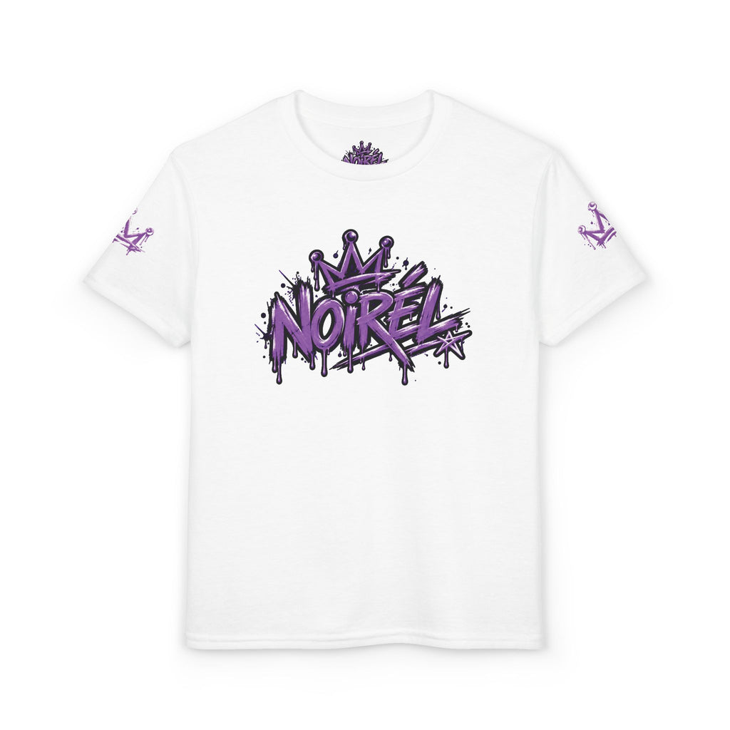 Noirel Kinder T-Shirt – Purple Crown Graffiti Tee