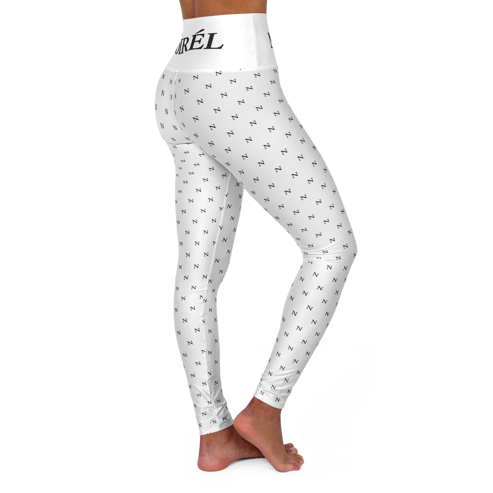 NOIRÉL Yoga Leggings – Black White All-Over Print