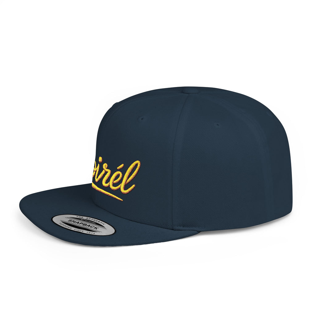 Snapback Hat — 'Noirél' Gold Script Embroidered Flat Bill Cap