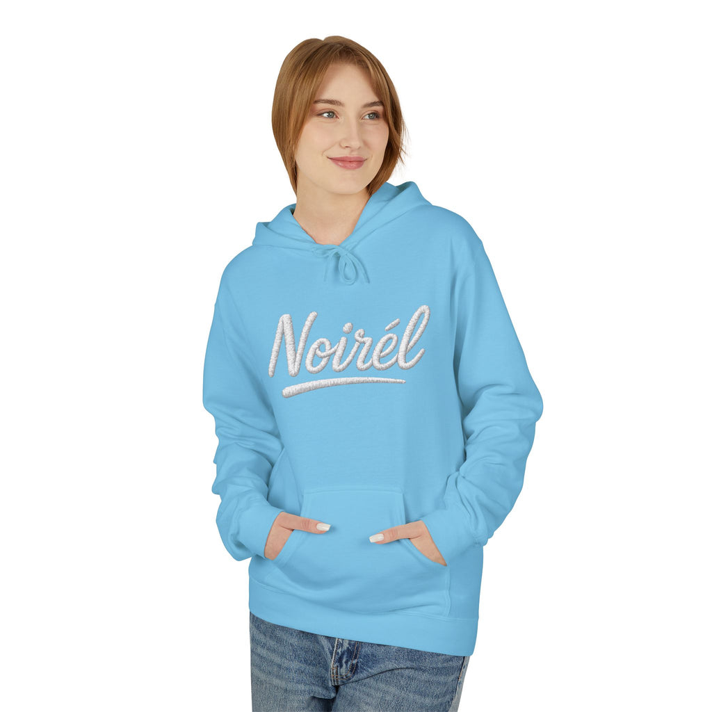 NOIREL Hoodie – white Script Print