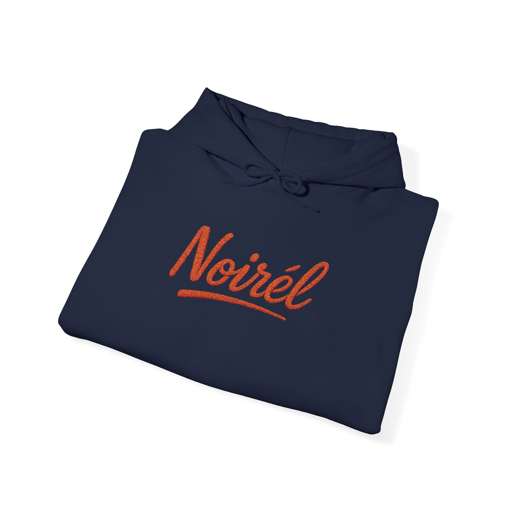 NOIRÉL Script Hoodie – Orange gesticktes Logo