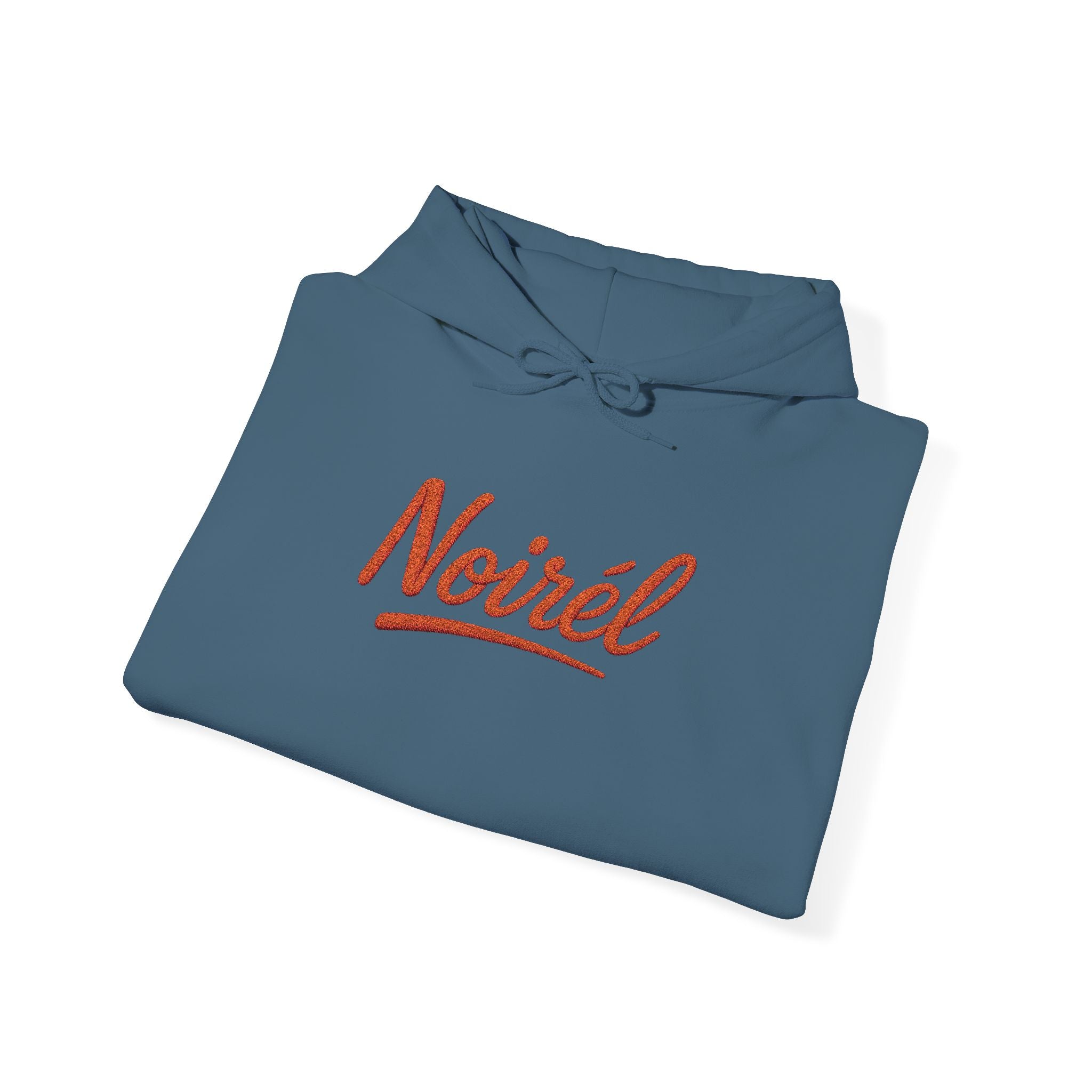 NOIRÉL Script Hoodie – Orange gesticktes Logo