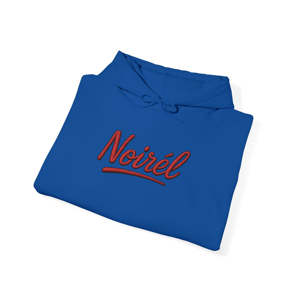 NOIRÉL Script Hoodie – Rot gesticktes Logo