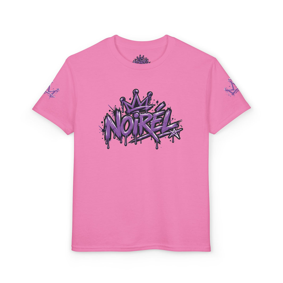 Noirel Kinder T-Shirt – Purple Crown Graffiti Tee