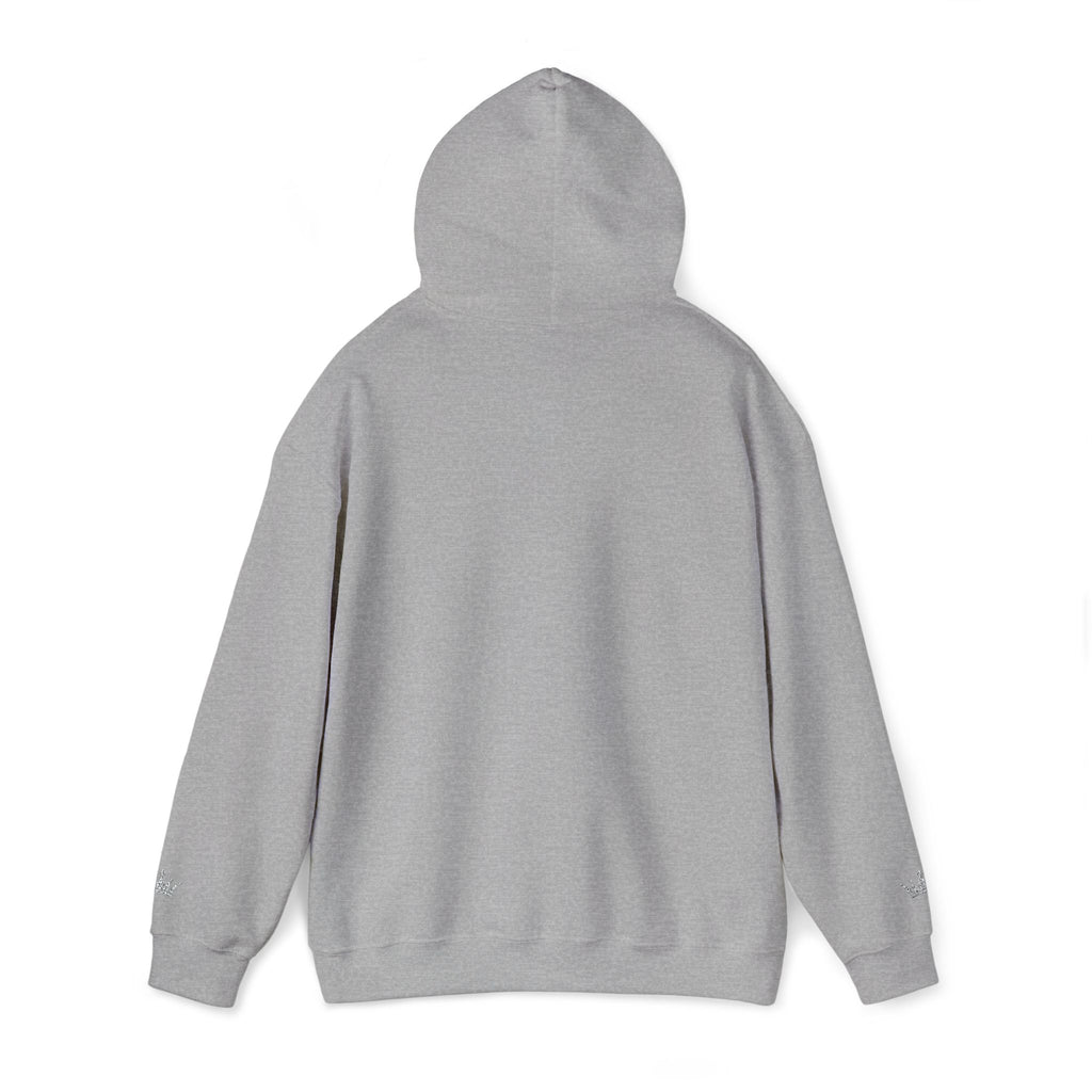 NOIRÉL Script Hoodie – Weiß gesticktes Logo