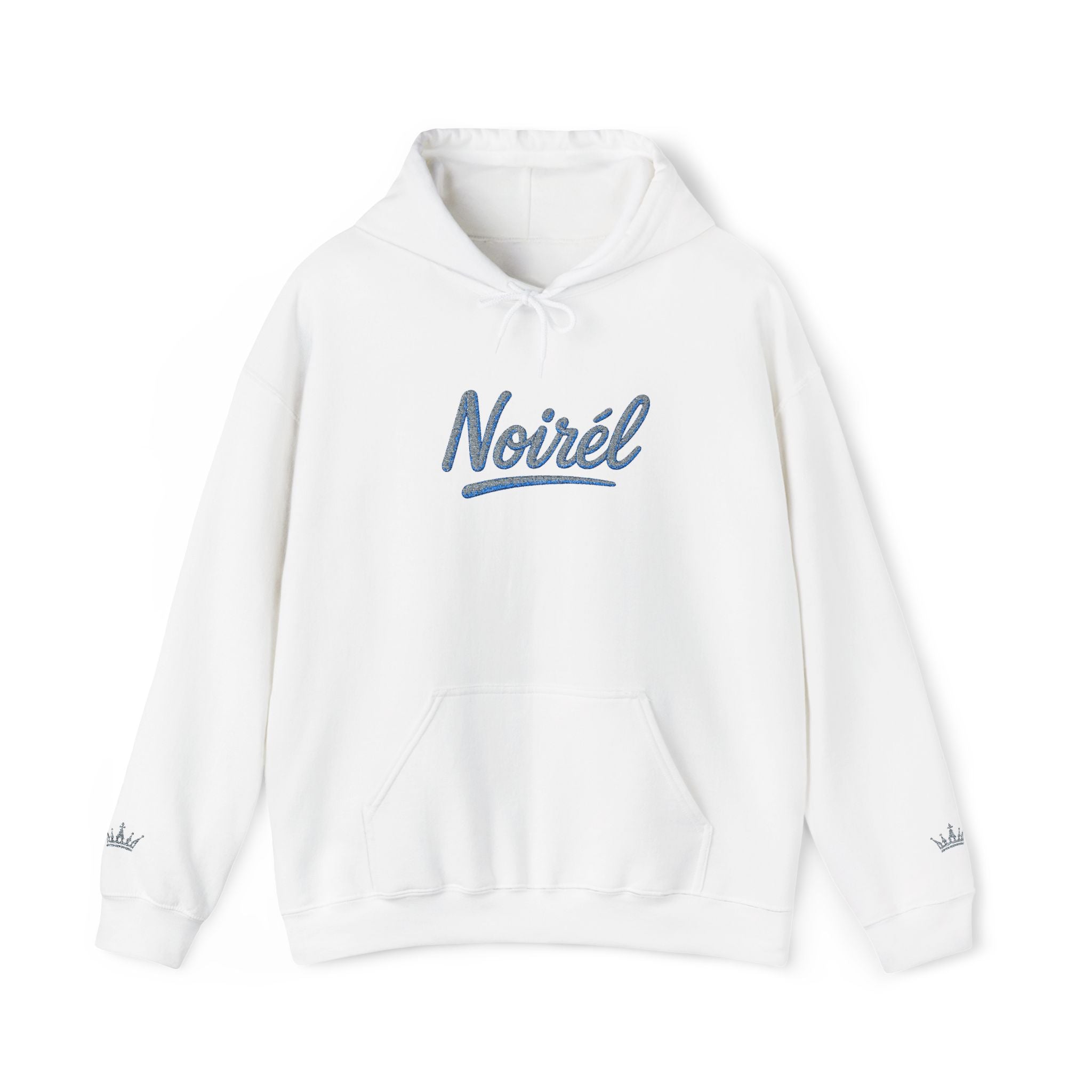 NOIRÉL Script Hoodie – Hellblau gesticktes Logo