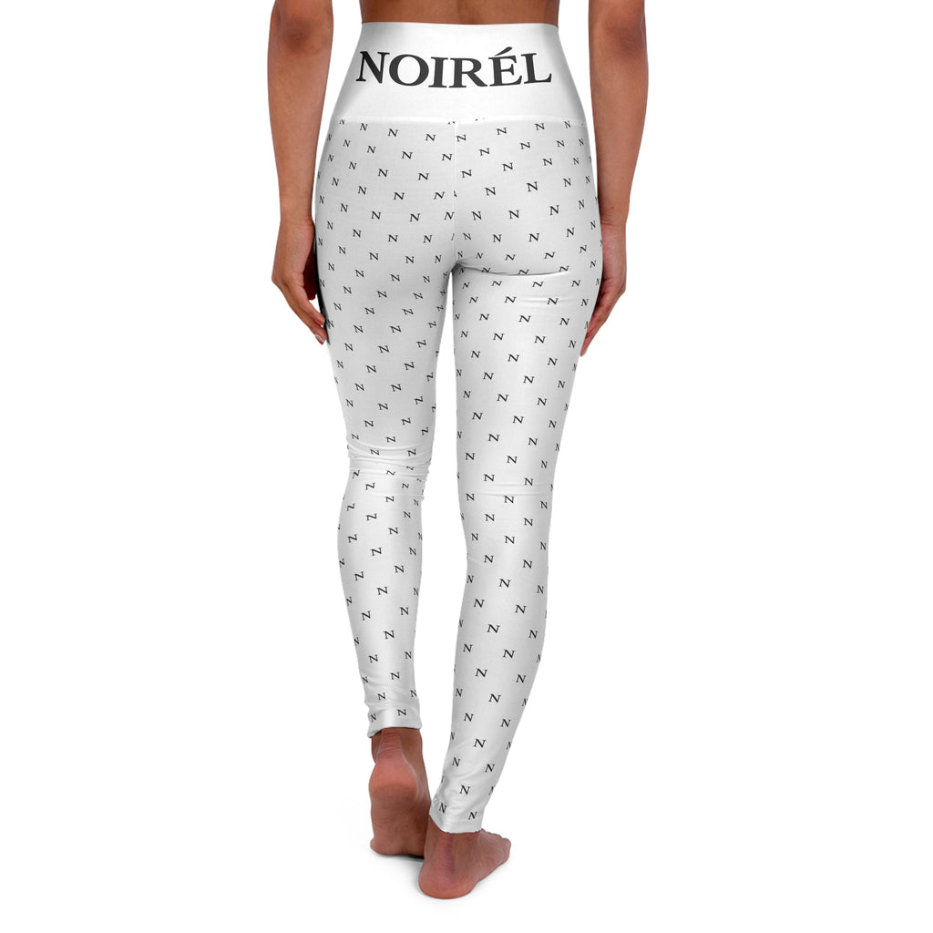 NOIRÉL Yoga Leggings – Black White All-Over Print
